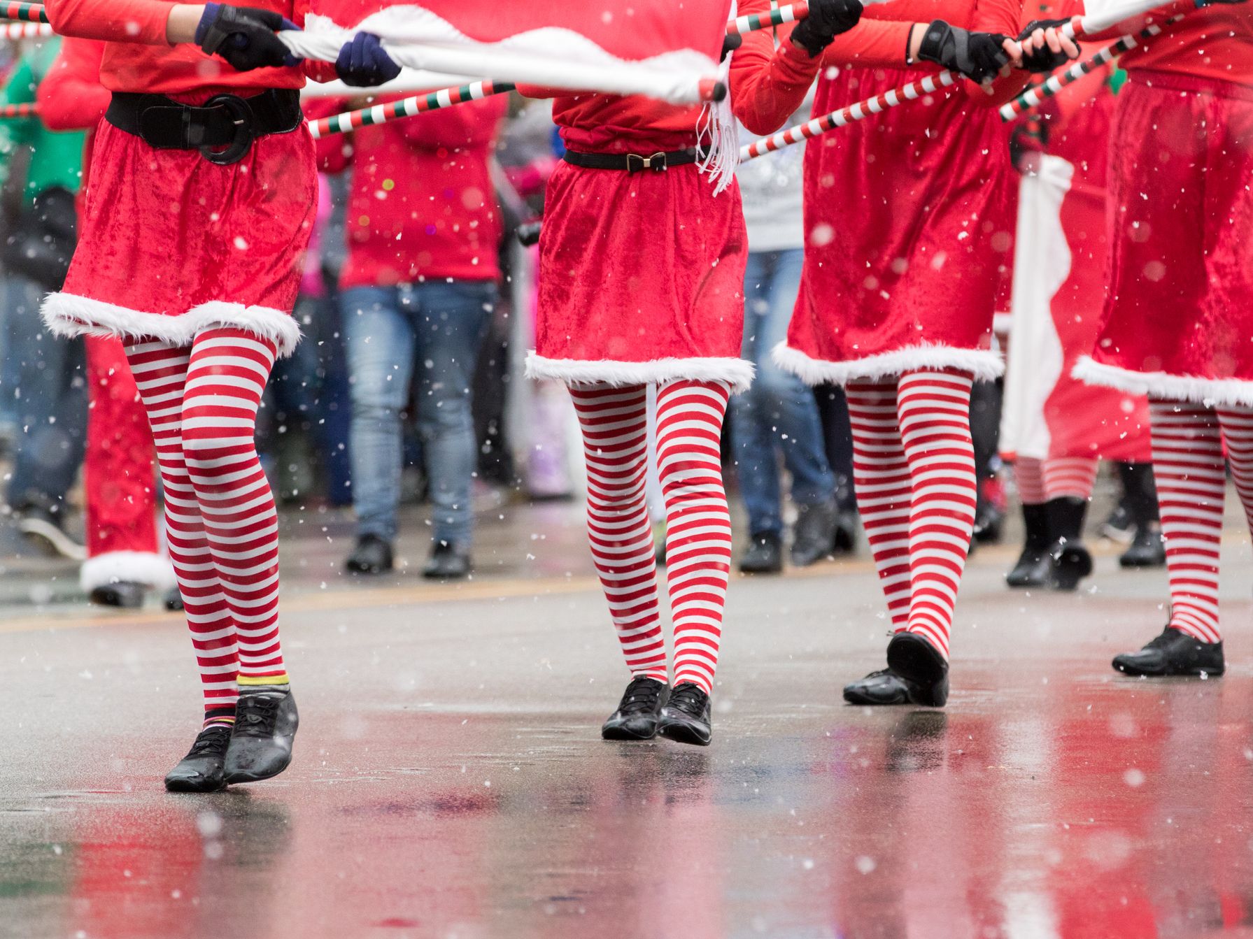 Ladies marching in Christmas parade