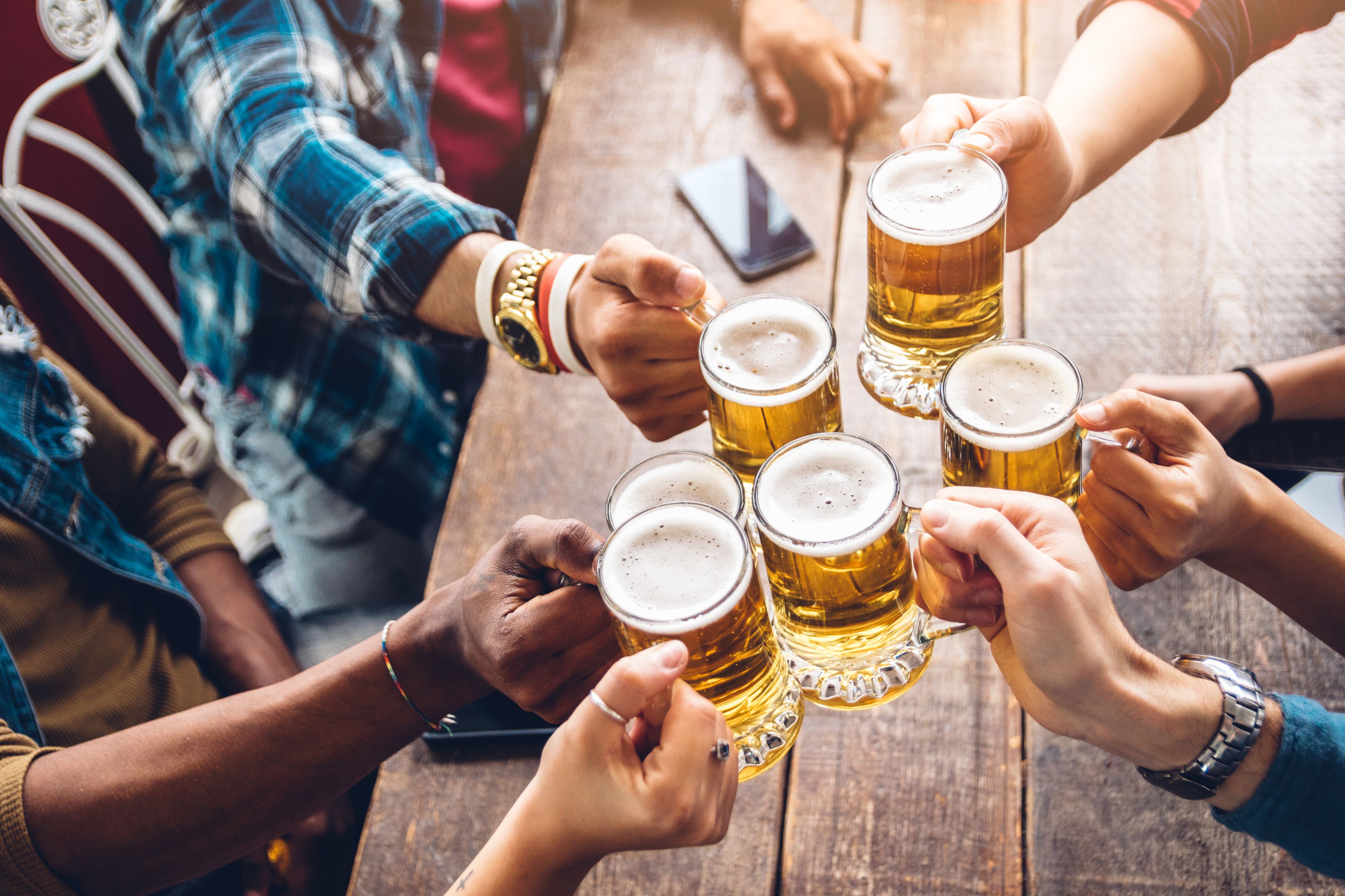 Cheers with beers