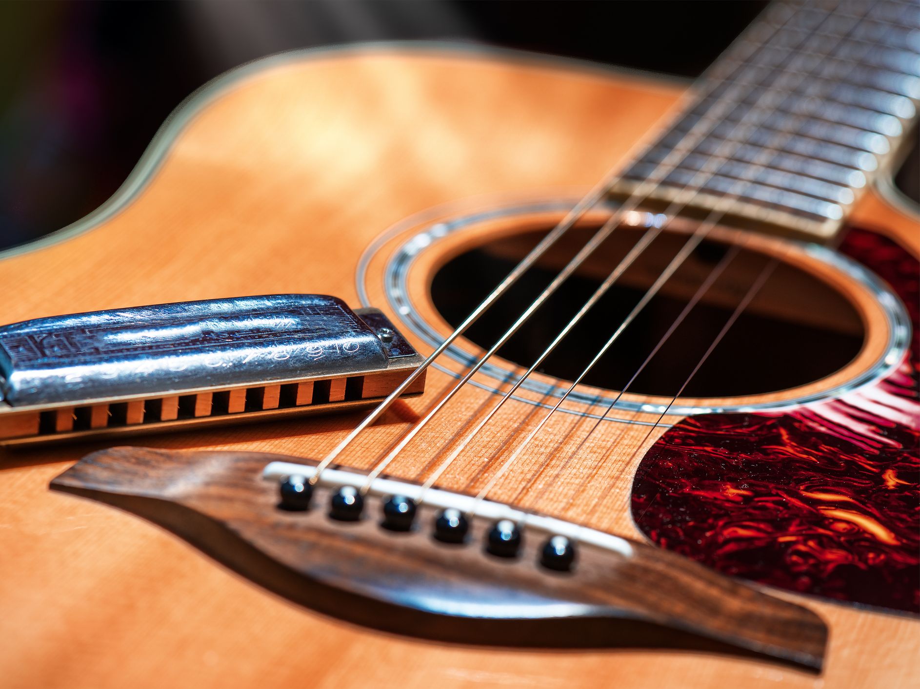 Harmonica and guitar