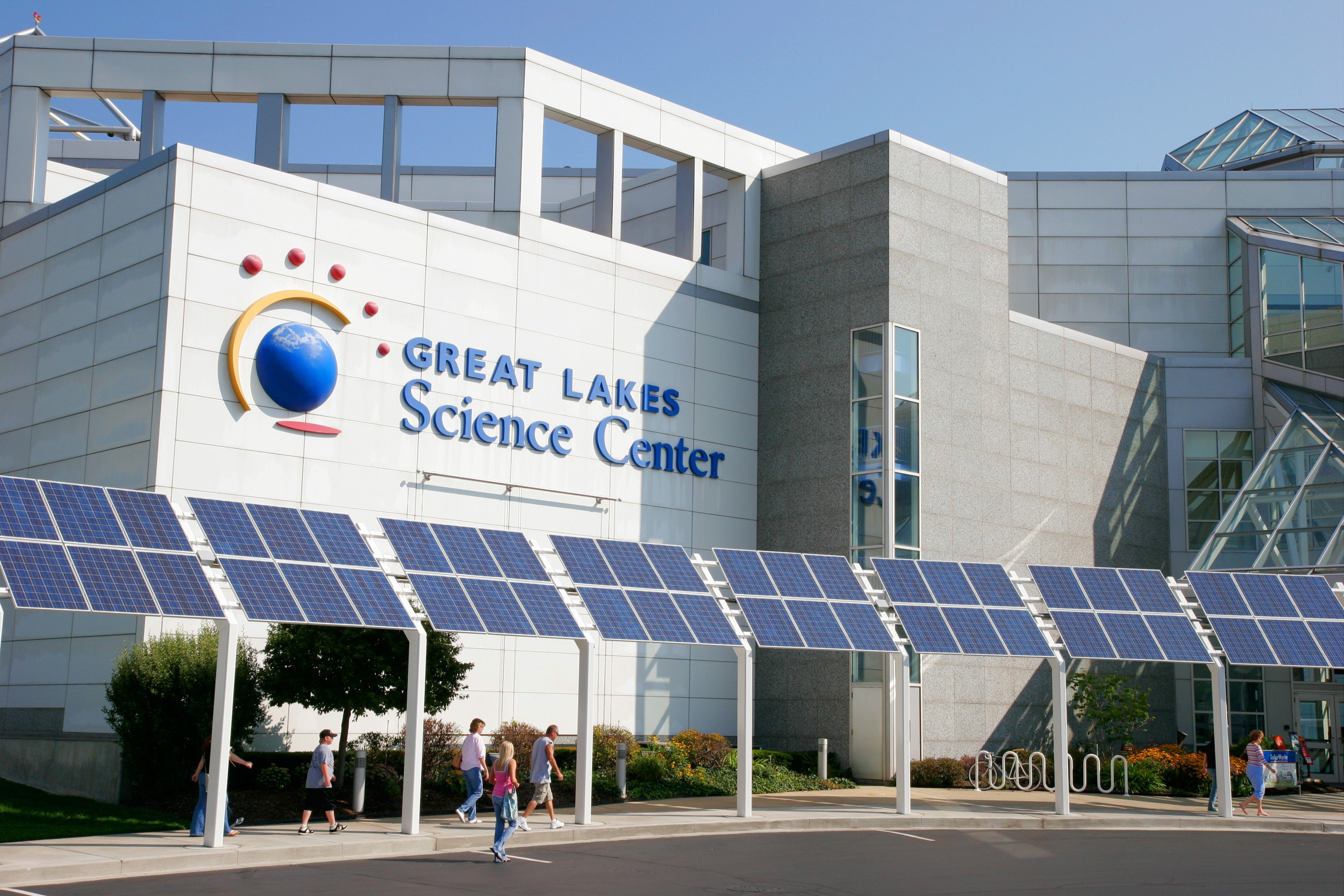 Exterior of the Great Lakes Science Center in Cleveland.