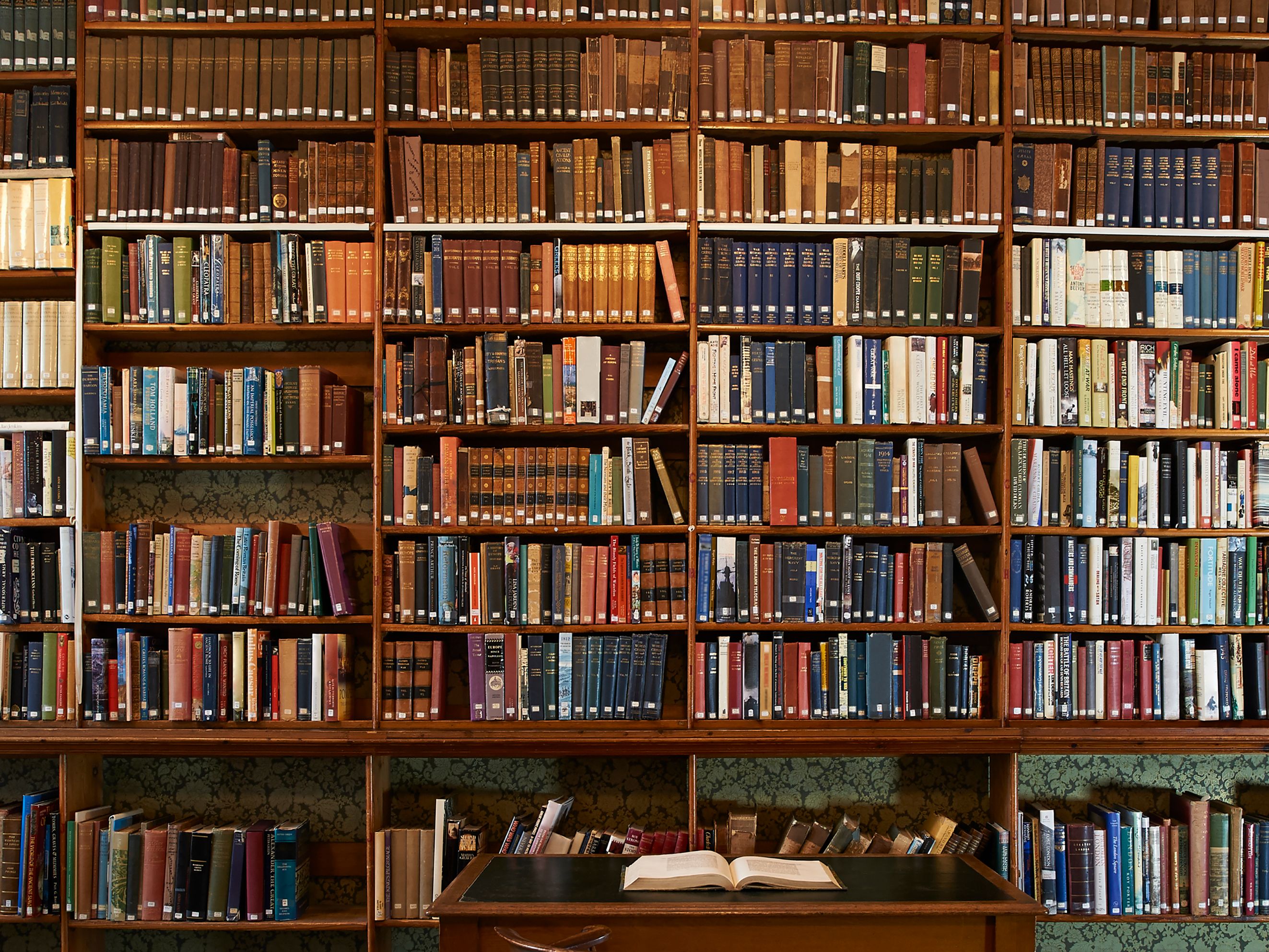 Books in a library