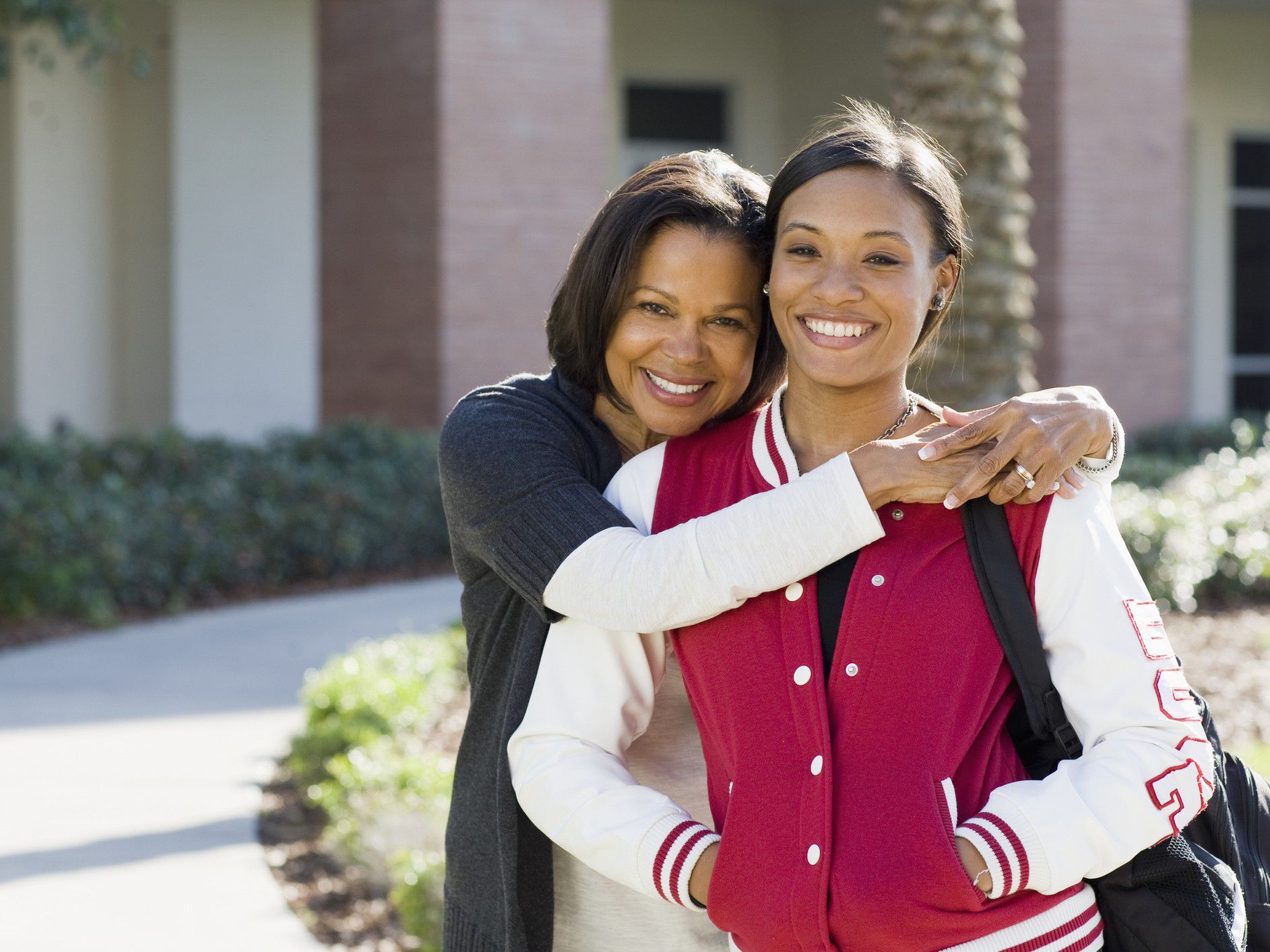 Mom and Daughter on campus.