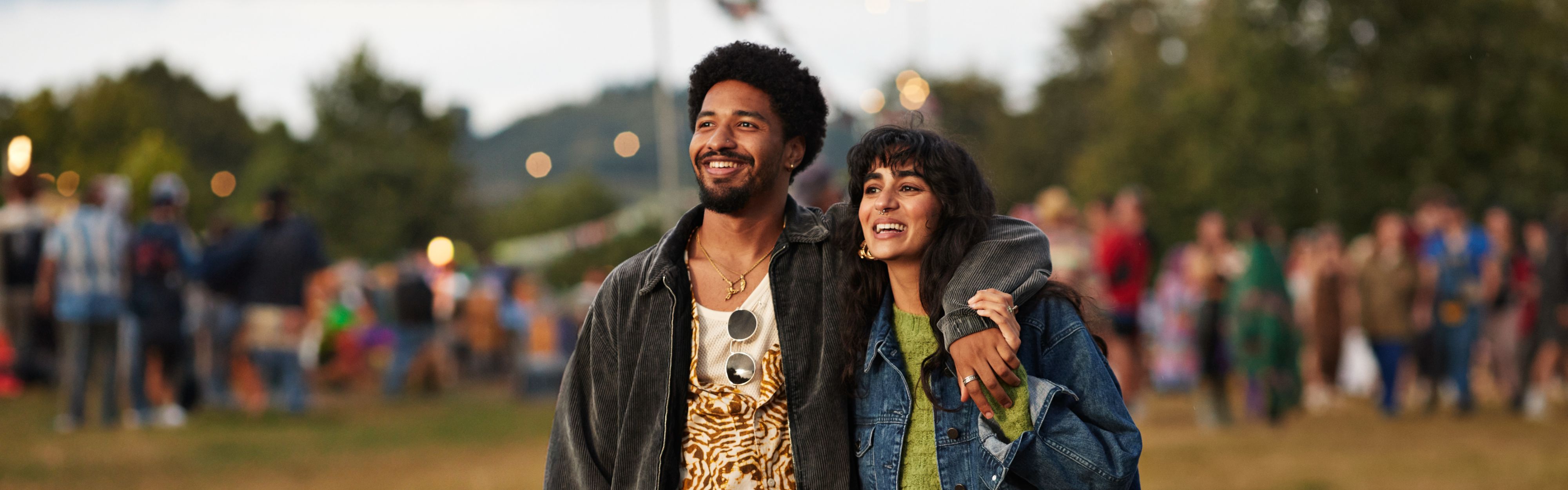Couple at a festival.