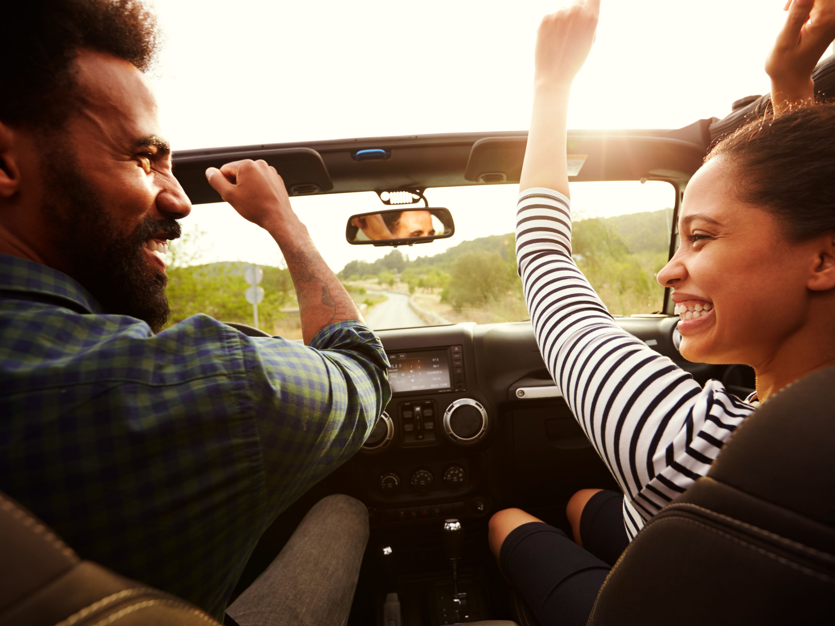 Couple on a road trip