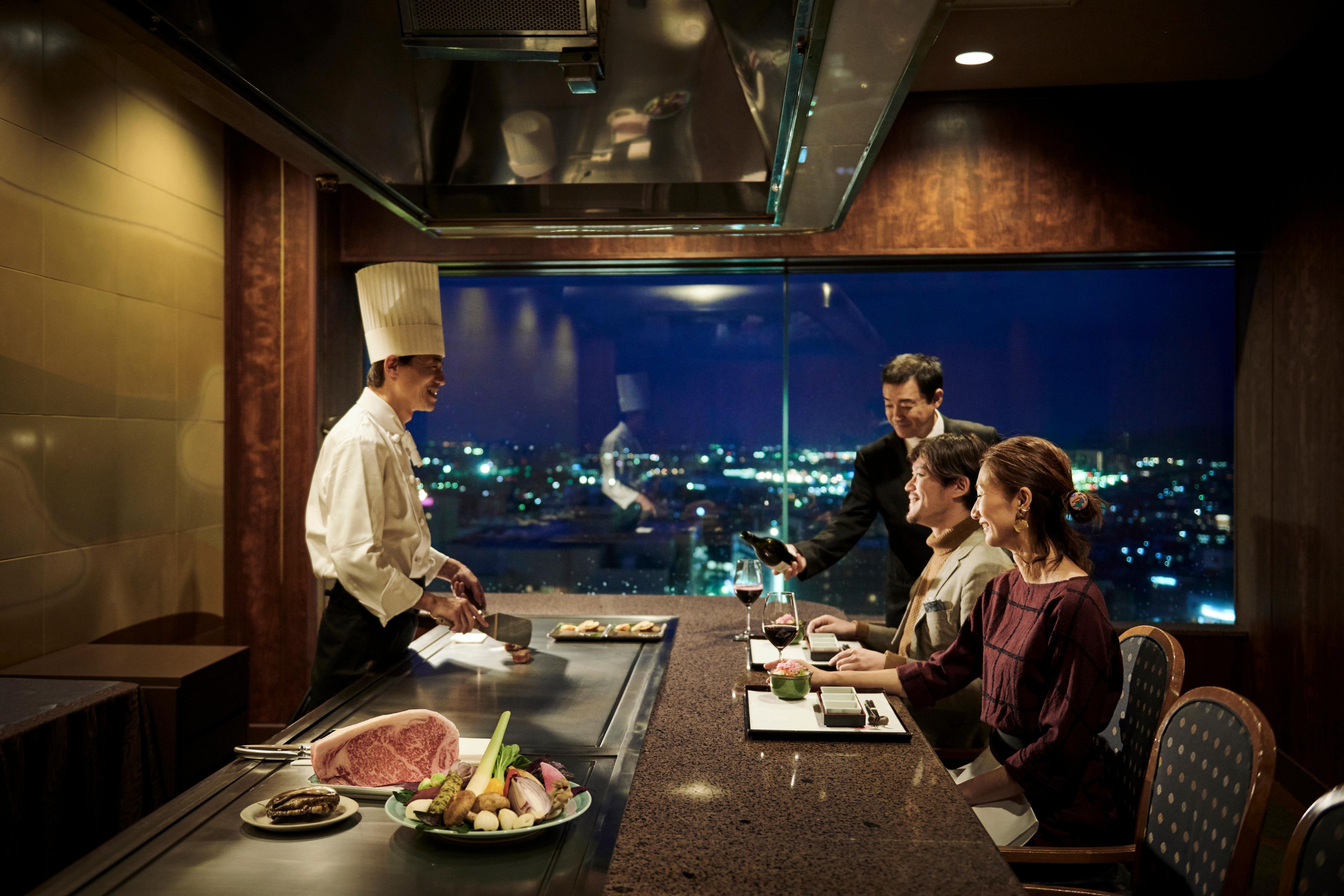 KAGA offers teppanyaki, which is prepared right in front you.
