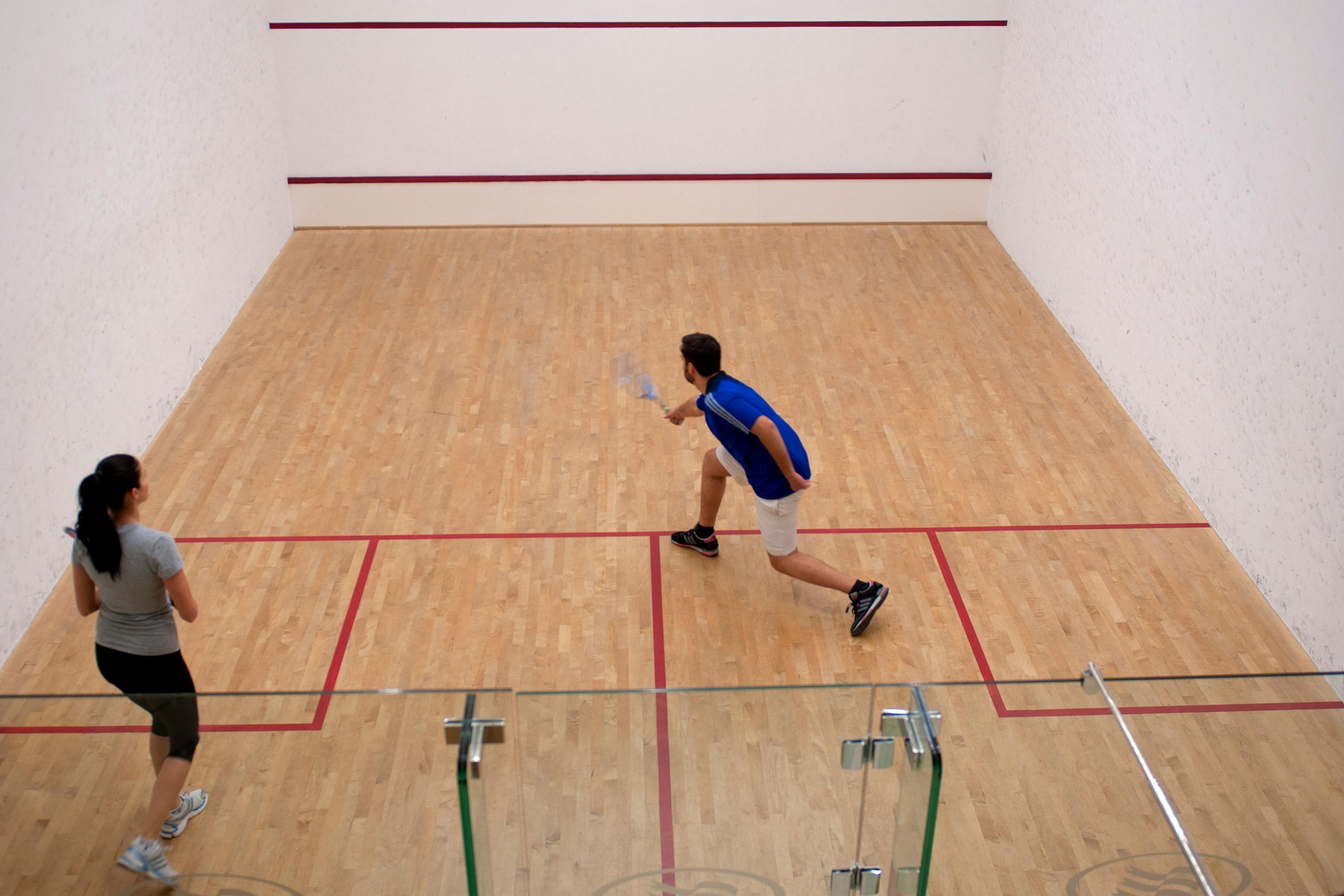 Enjoy a spirited game of squash on our inhouse squash court