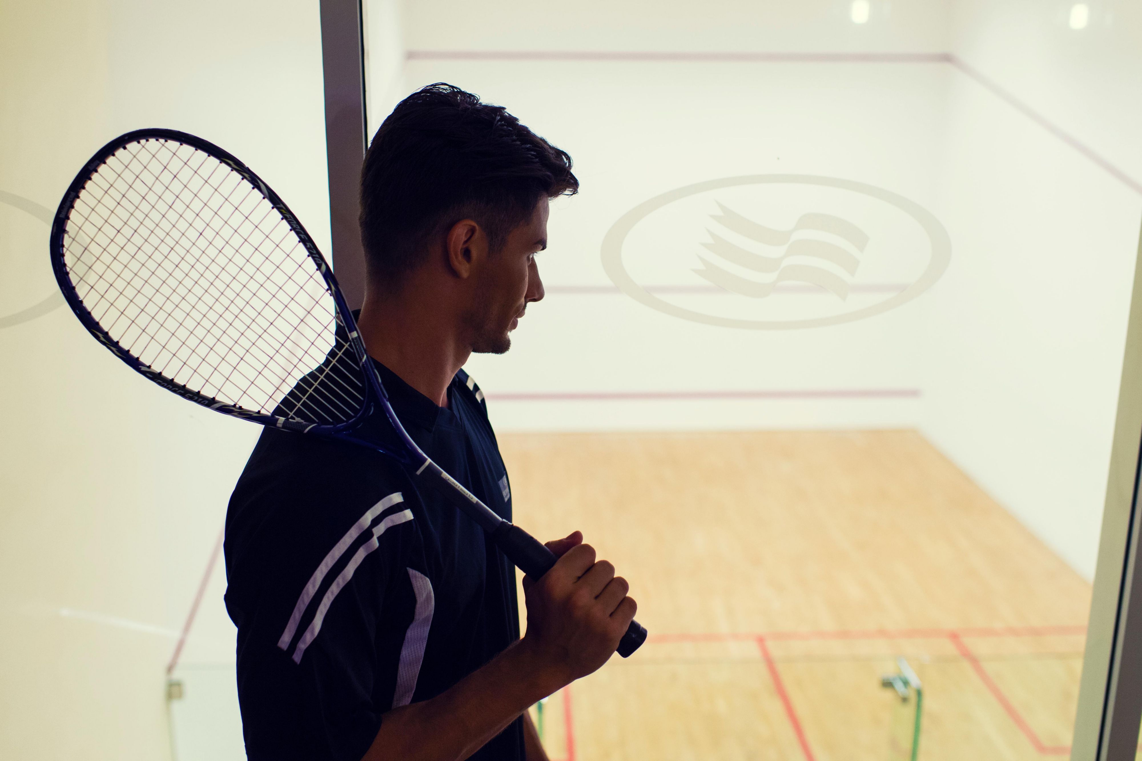 How about a competitive game of squash?