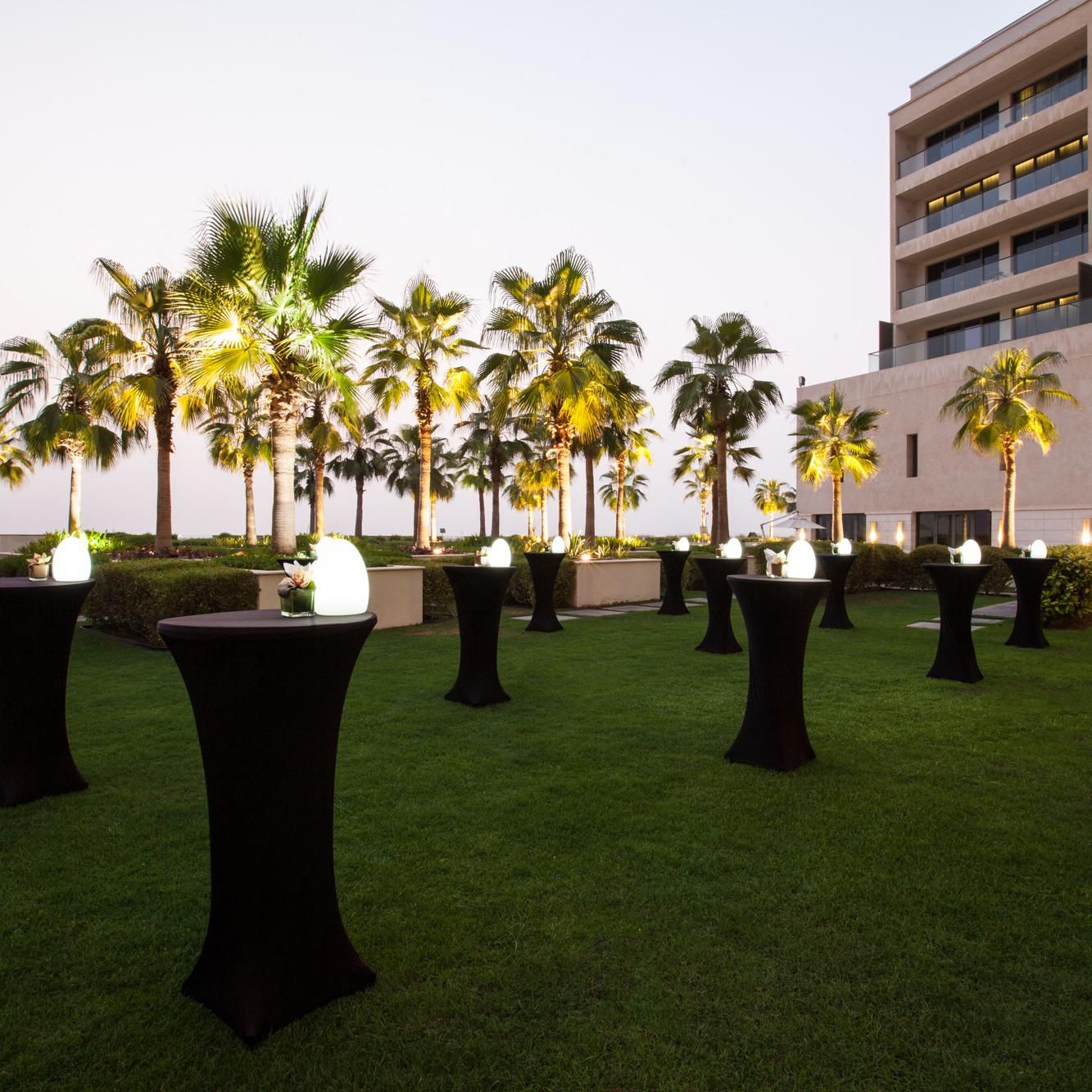 Have evening events at our outdoor terrace with cocktail setup