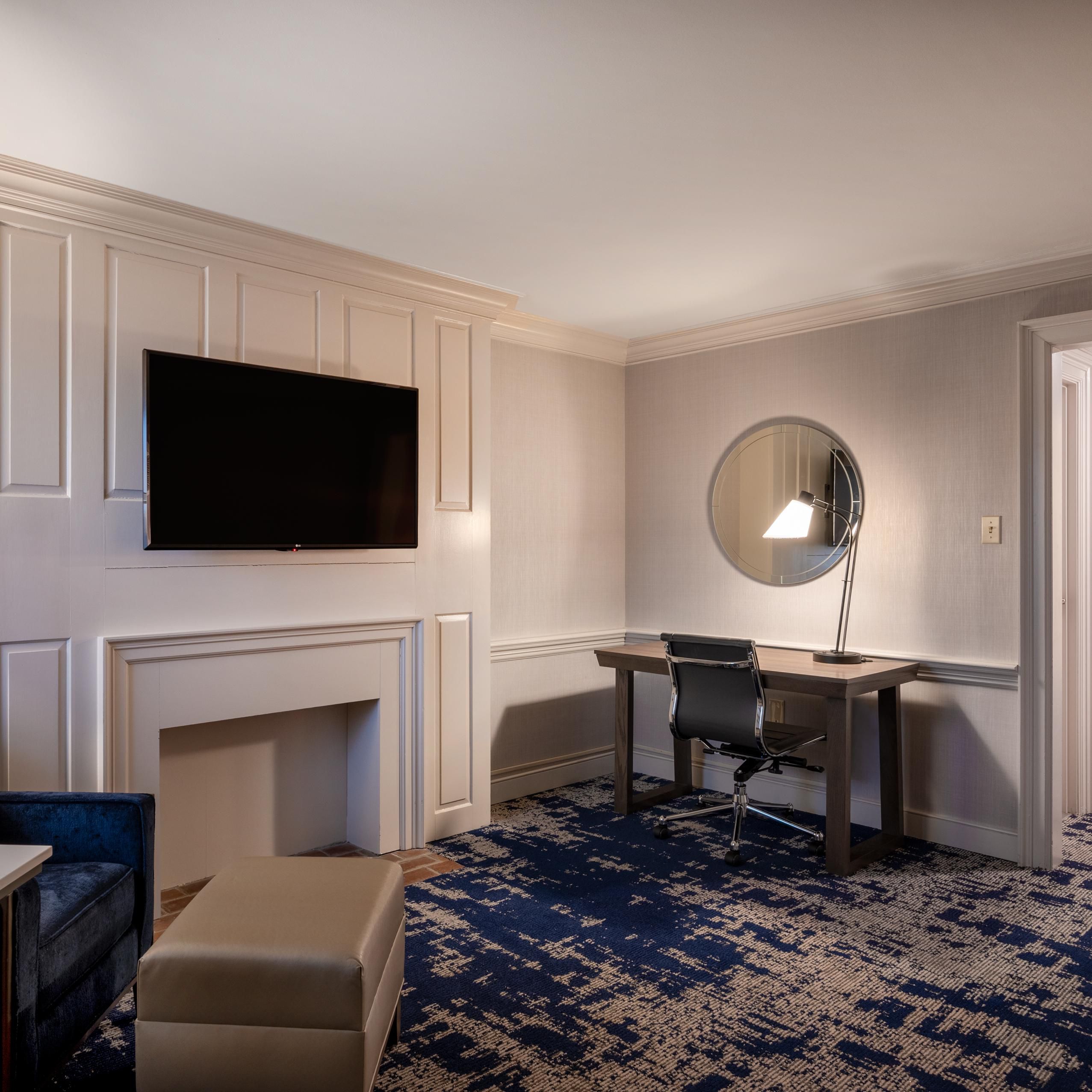 Relax in our Presidential Suite first floor office &amp; sitting room