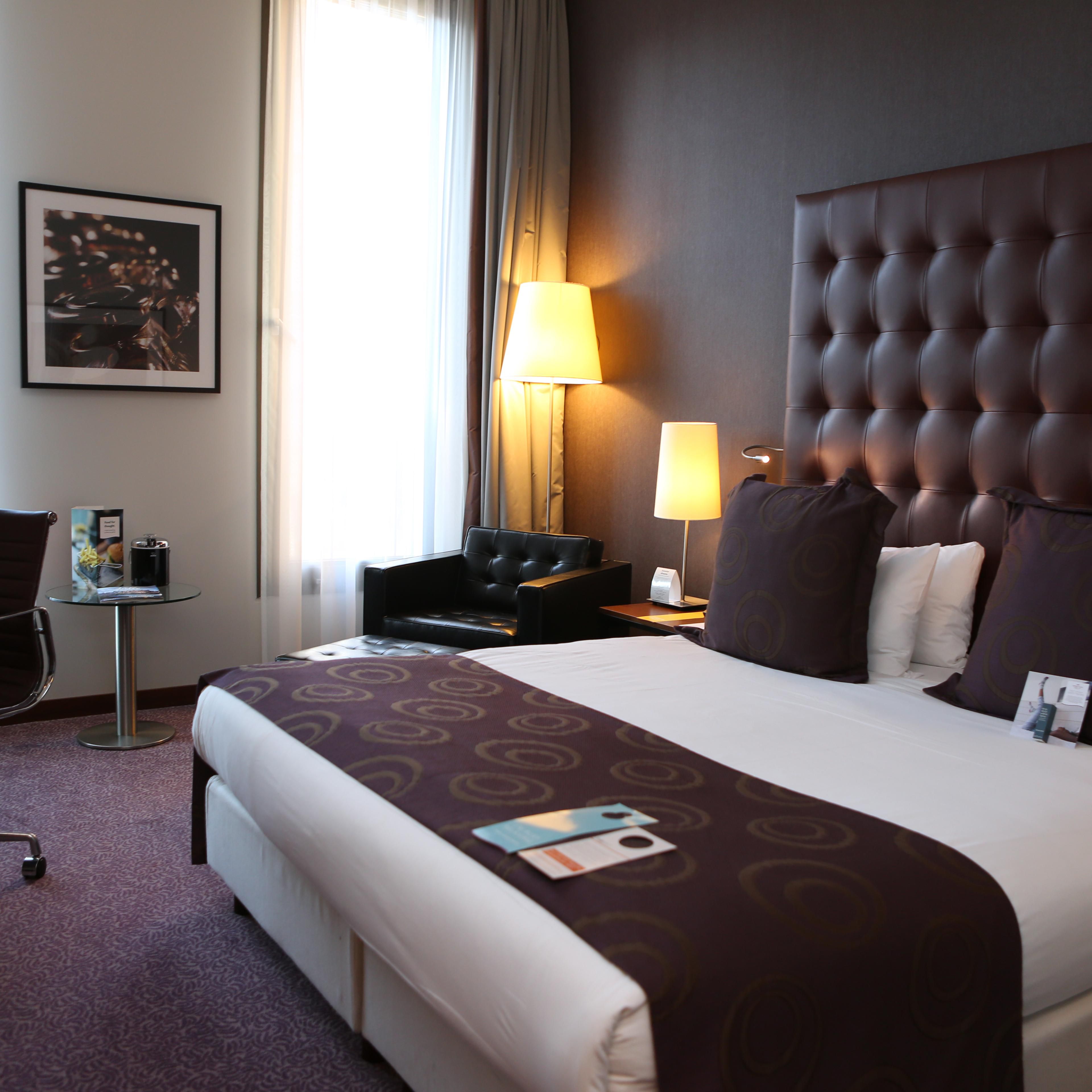 One of the luxury Club Rooms with an extra large King Size bed