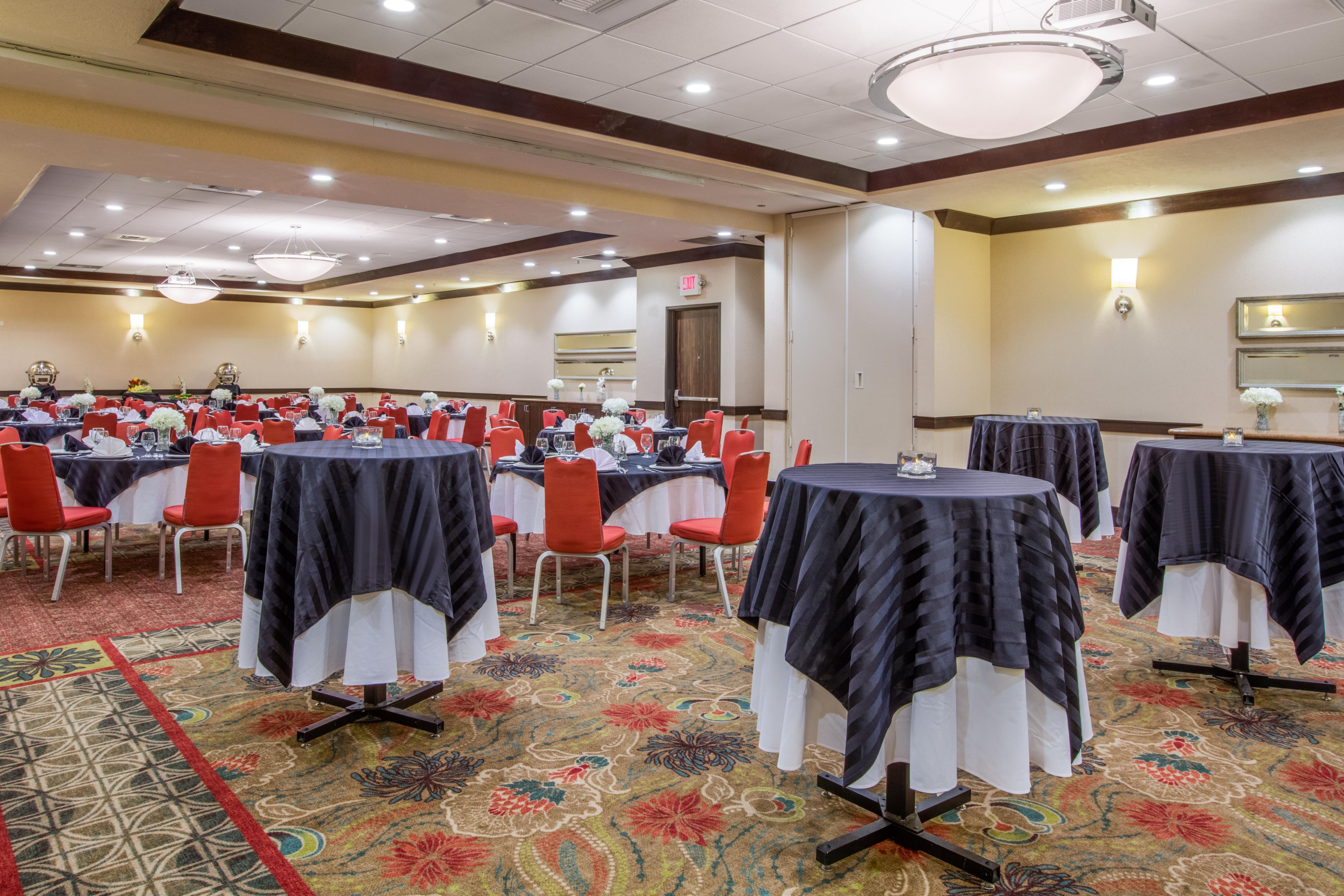 Our ballroom space is customizable to suit your event needs