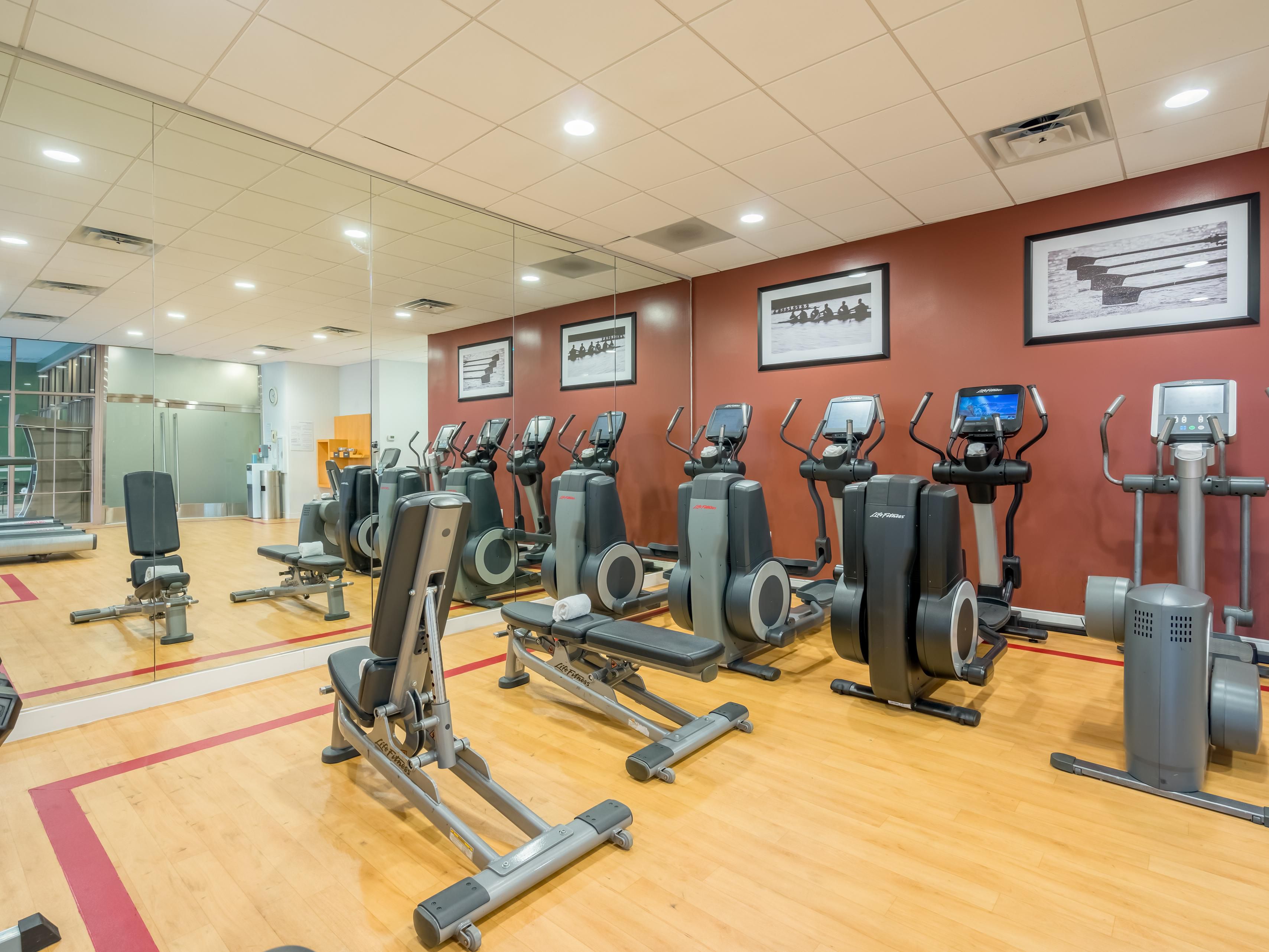 Keep your routine on track in our Fitness Center, open daily with cardio machines, free weights, and space to move. Whether it’s a quick workout or a full session, we make it easy to stay active while you're away from home.