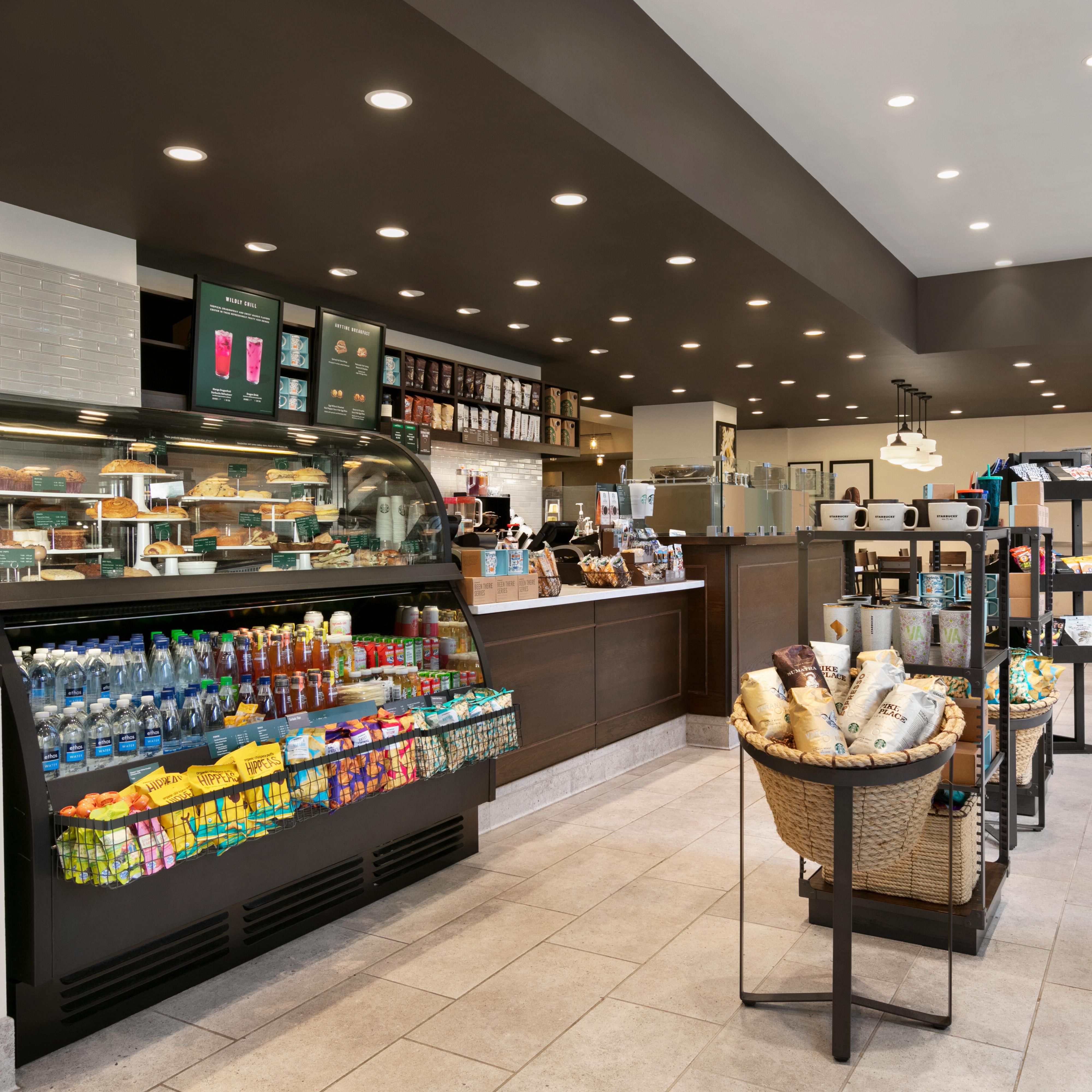 Enjoy your favorite coffee or a snack from our on-site Starbucks.