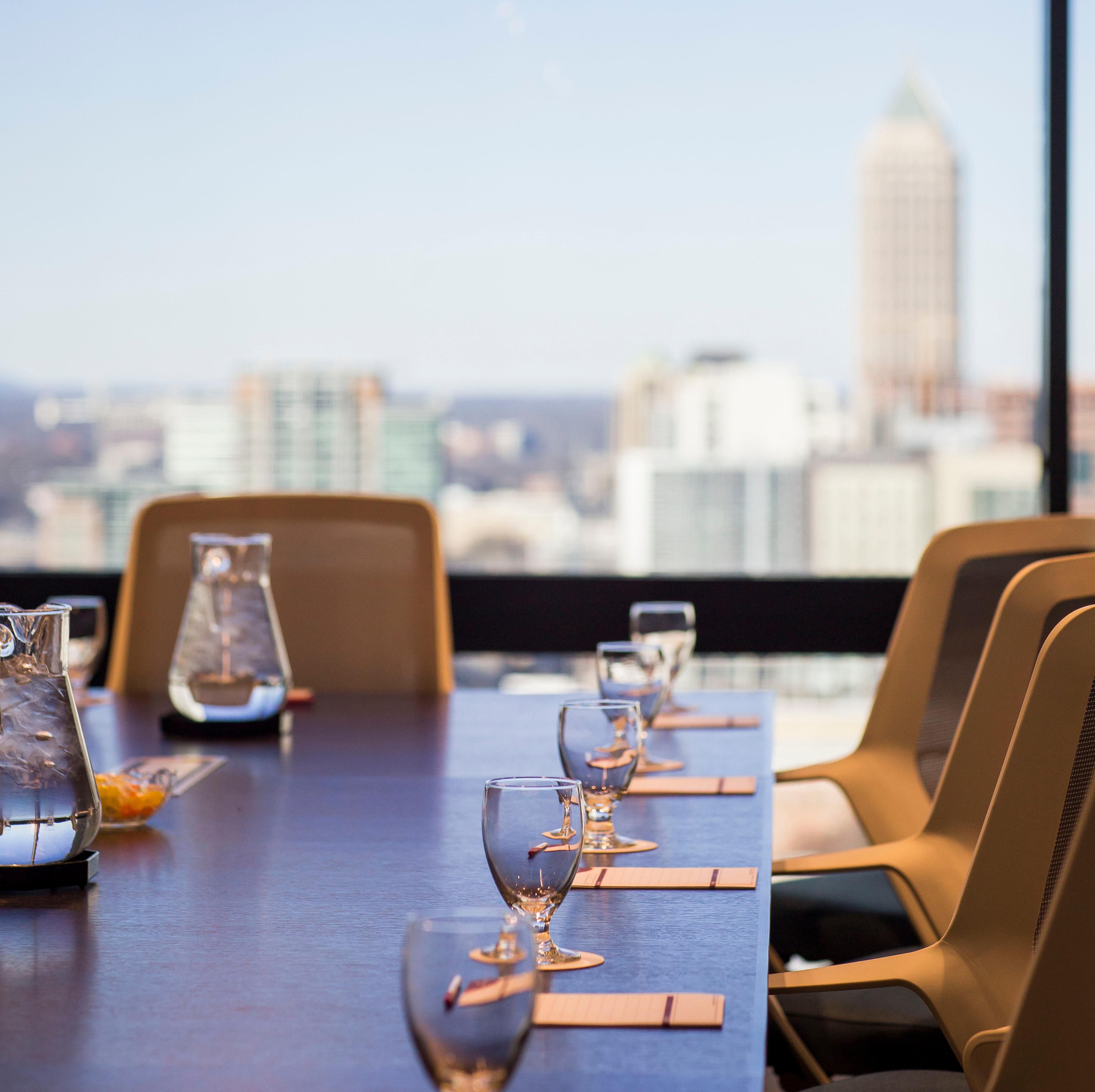 SKY Boardroom with an incredible view of Atlanta.