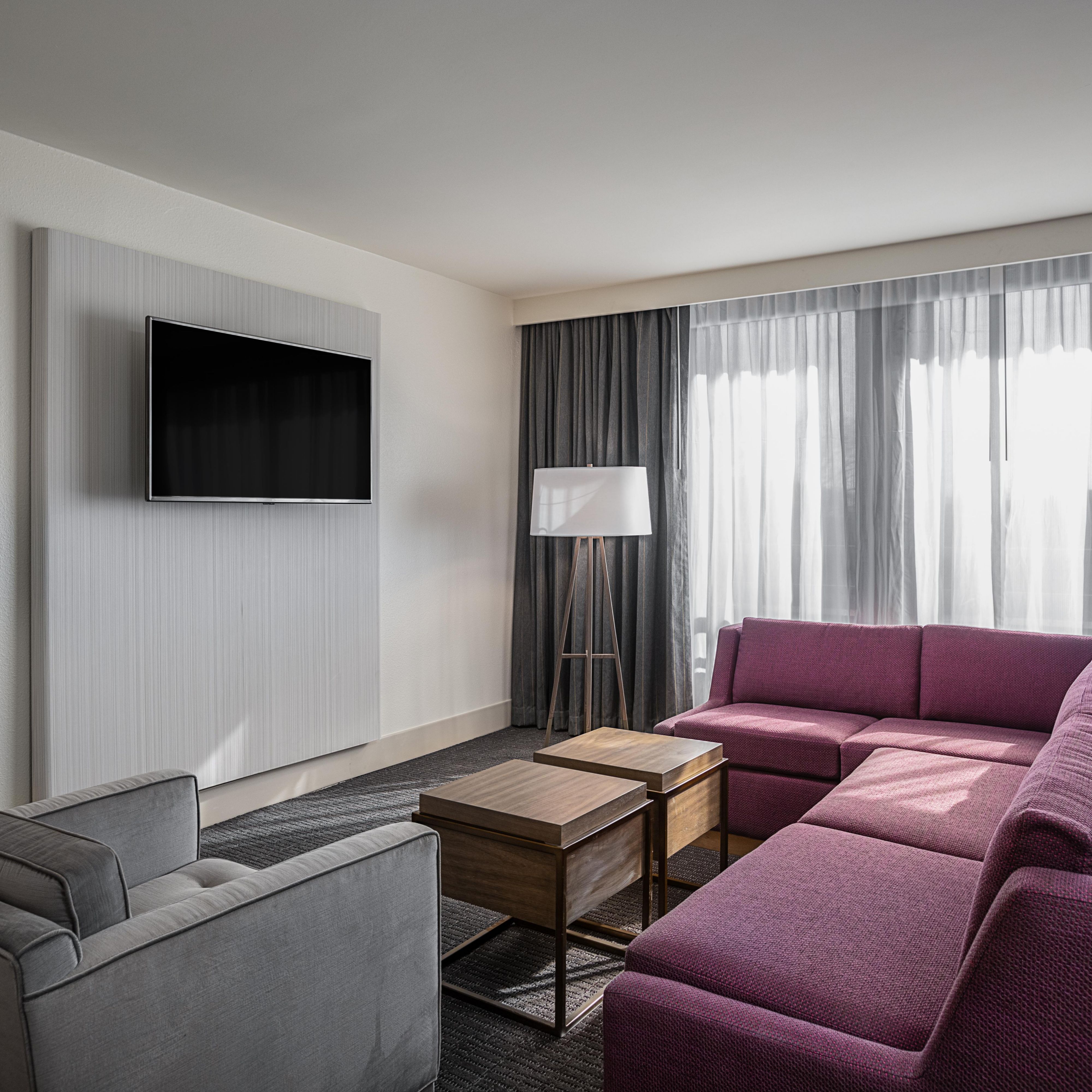 Spacious suites in Atlanta offer separate seating areas.
