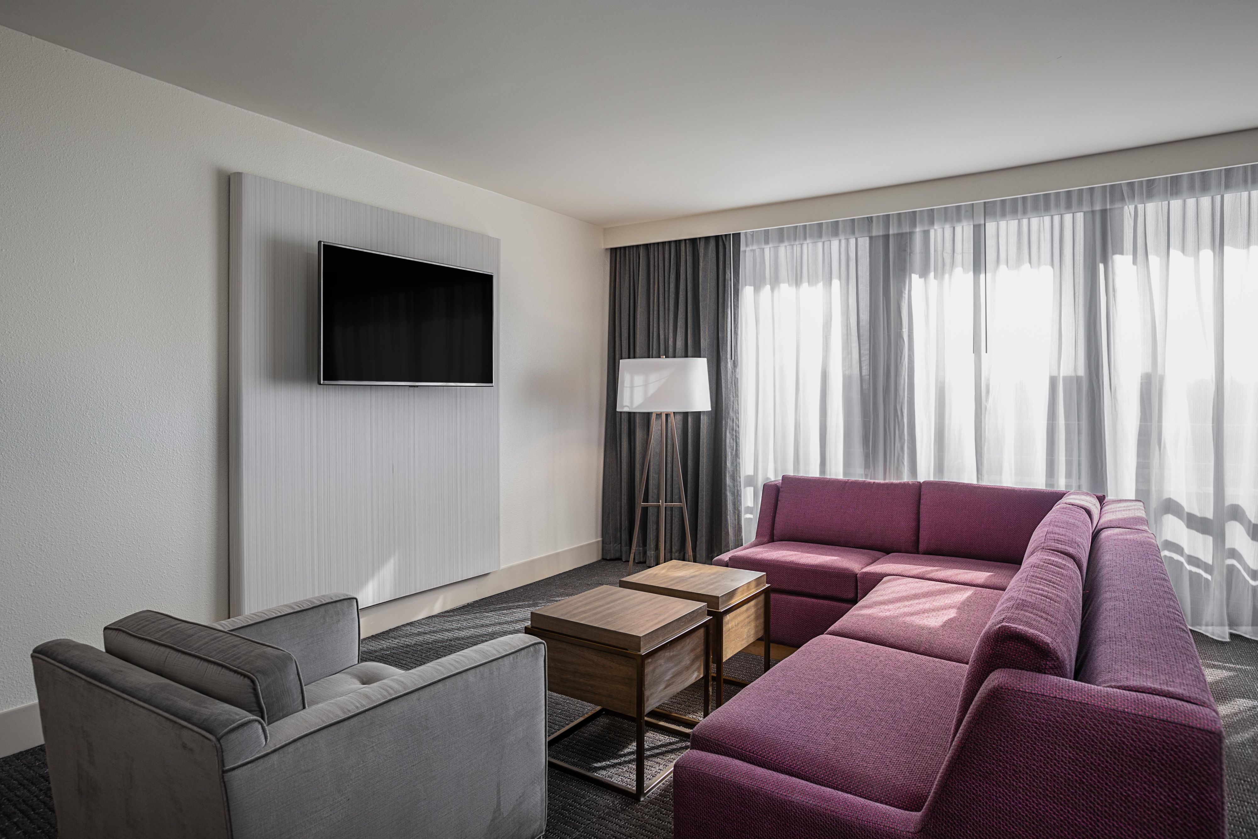 Spacious suites in Atlanta offer separate seating areas.