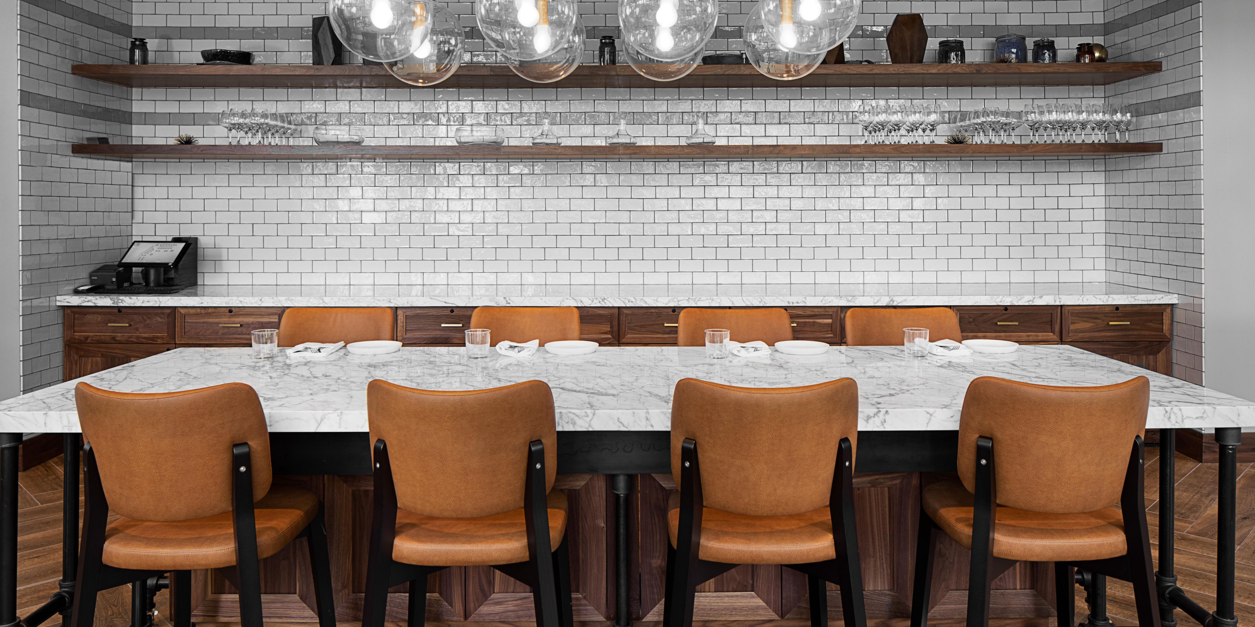 High top table with barstools