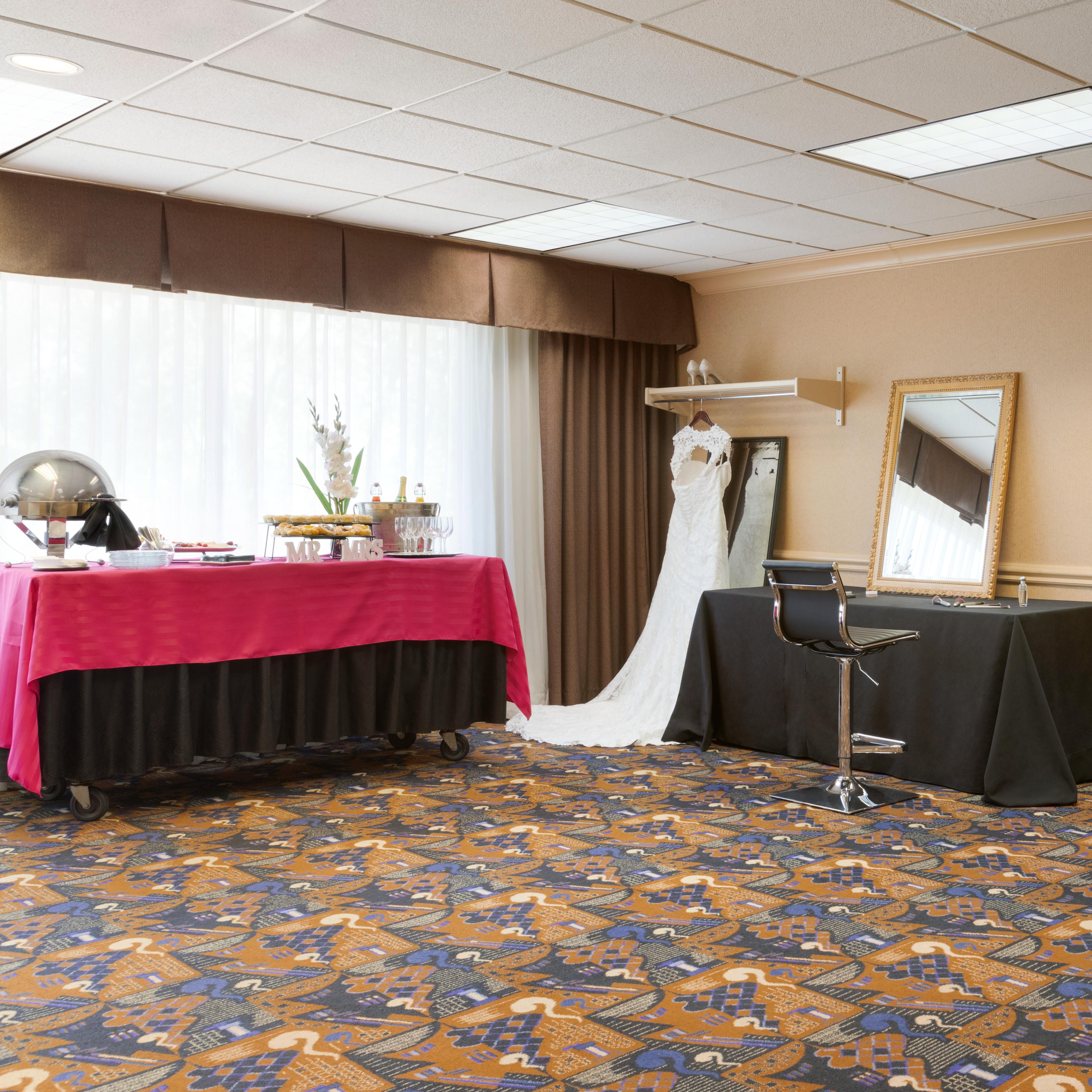 Our Bridal Dressing Room is perfect for pre-ceremony preparations.