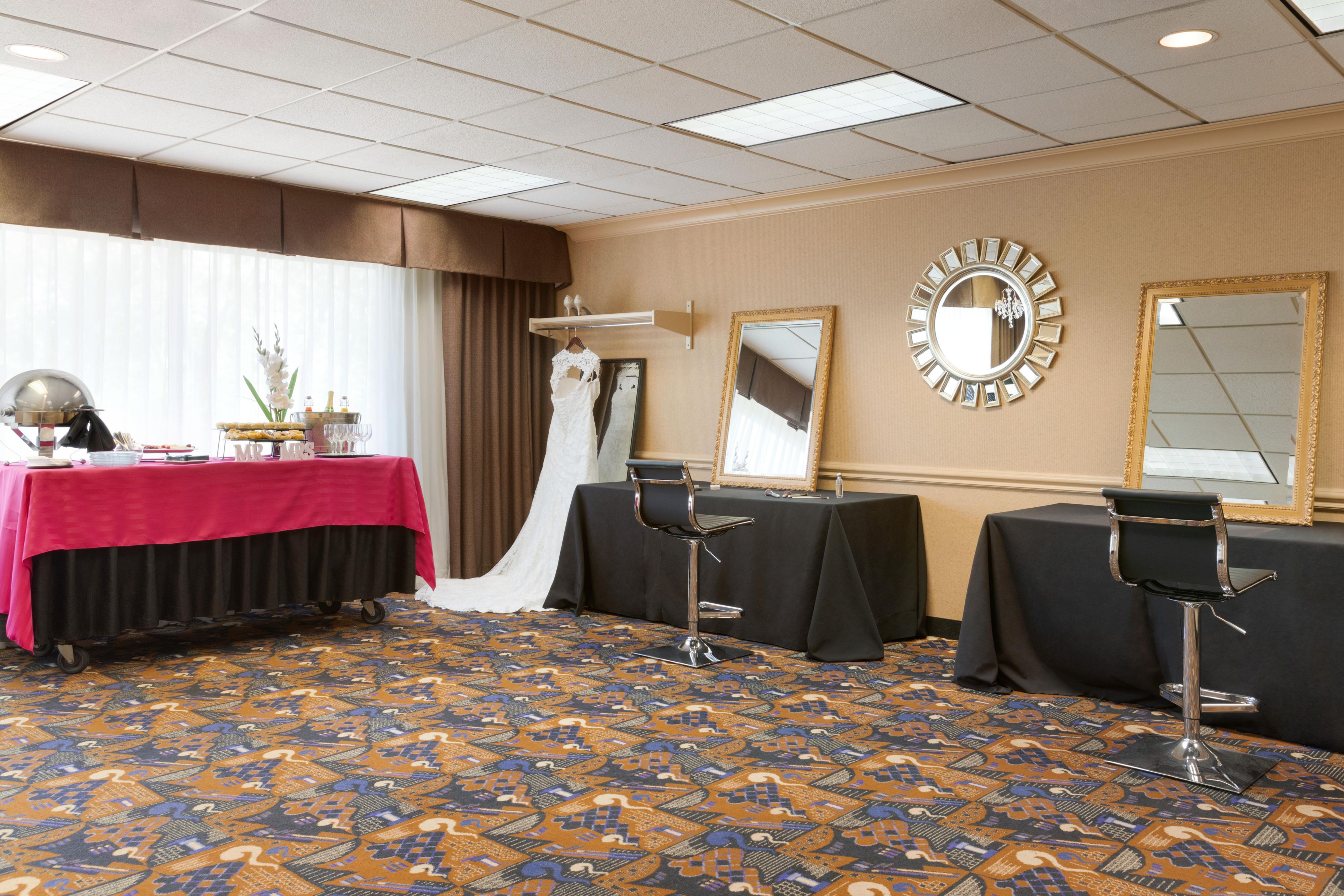Our Bridal Dressing Room is perfect for pre-ceremony preparations.