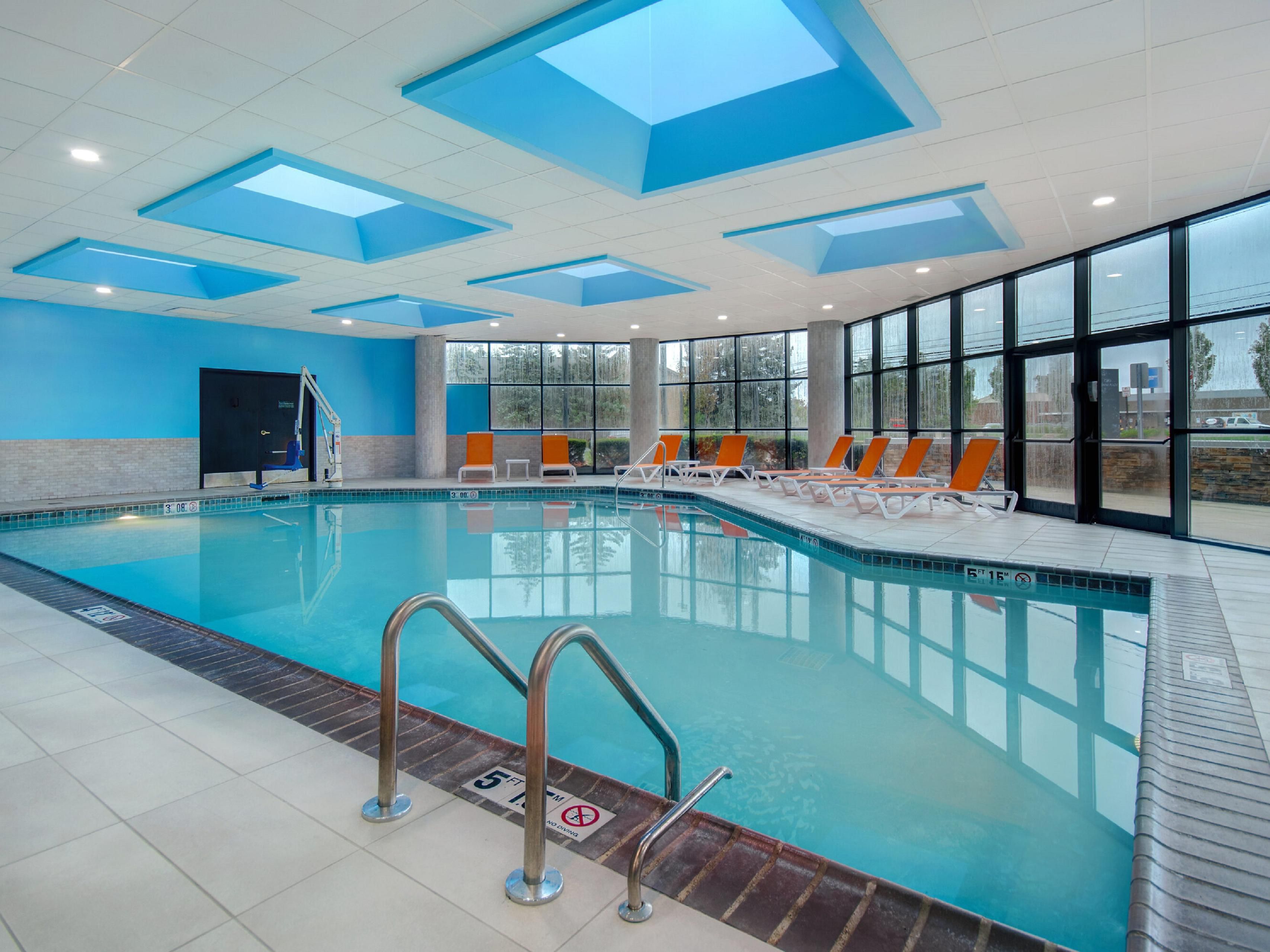 Relax in our indoor heated pool.