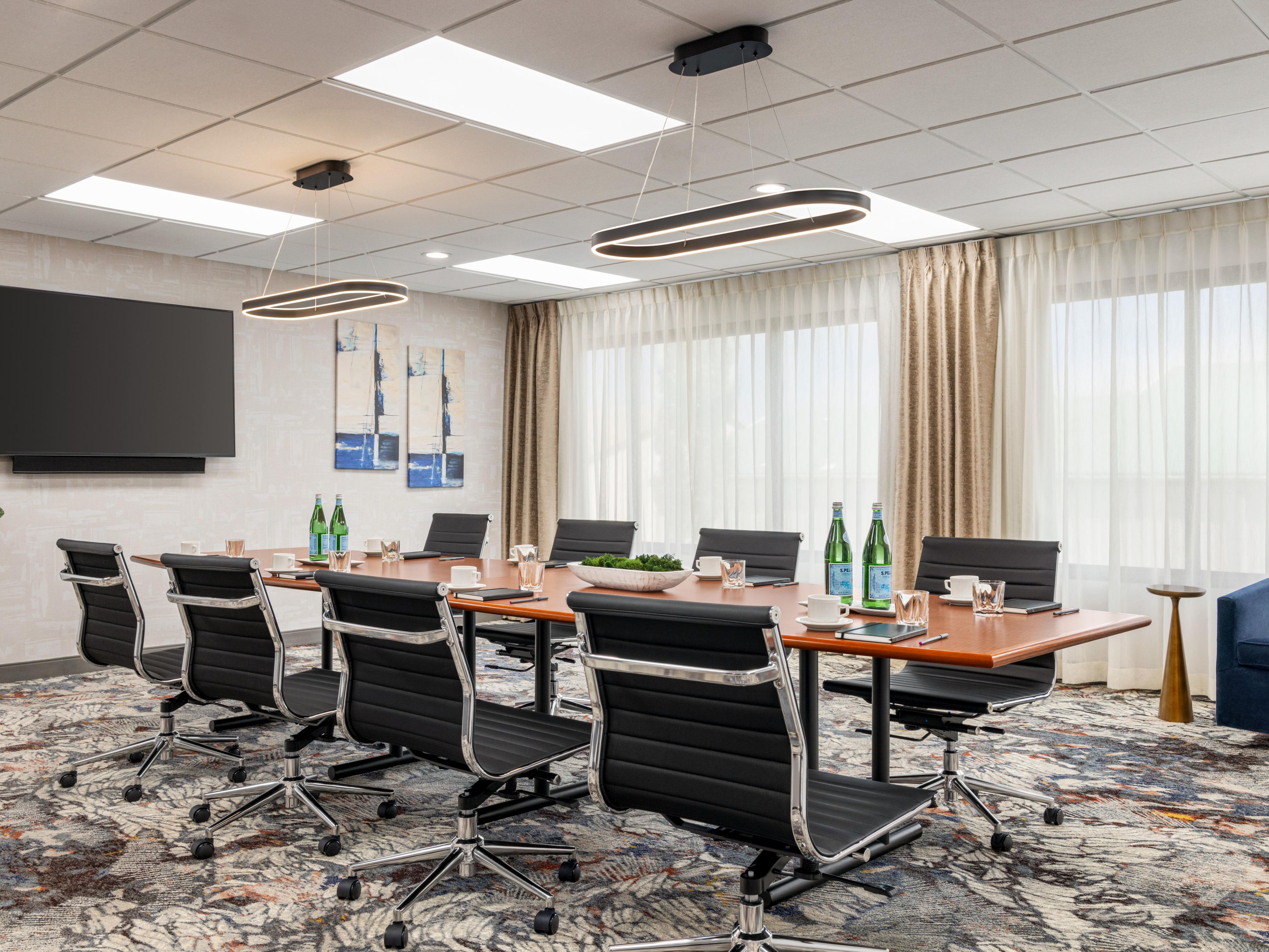 Meeting room with conference table