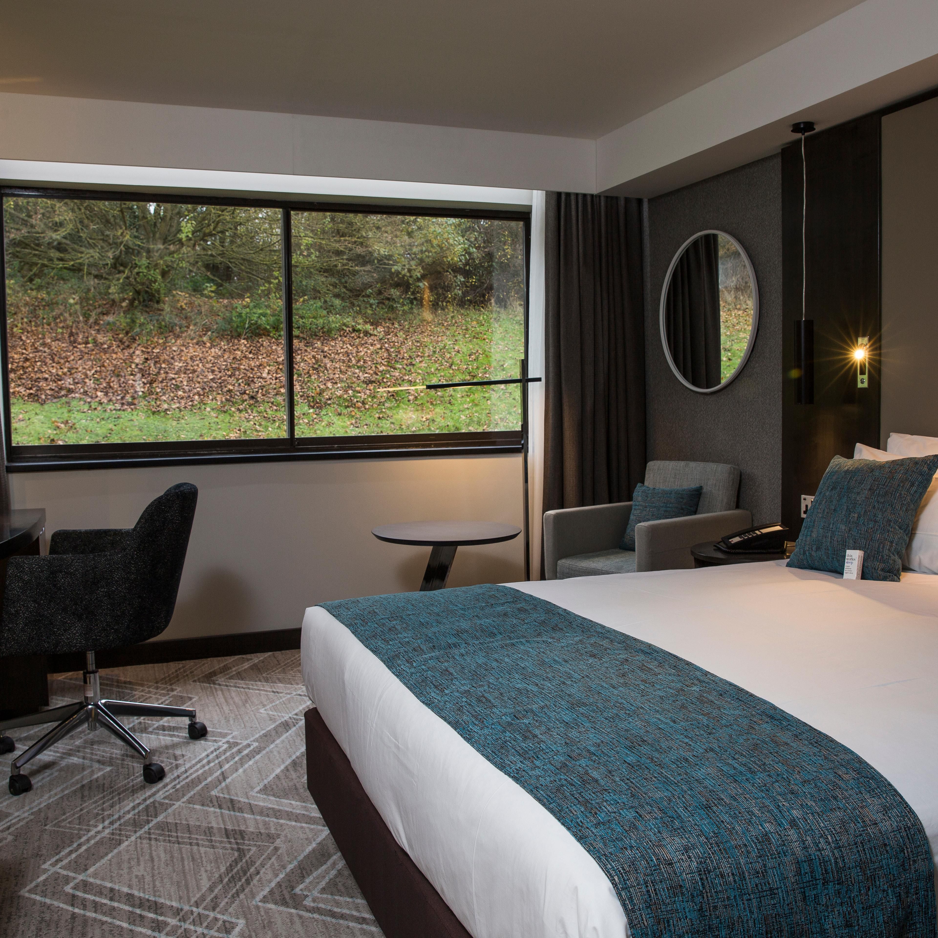 Spacious and contemporary deluxe room.