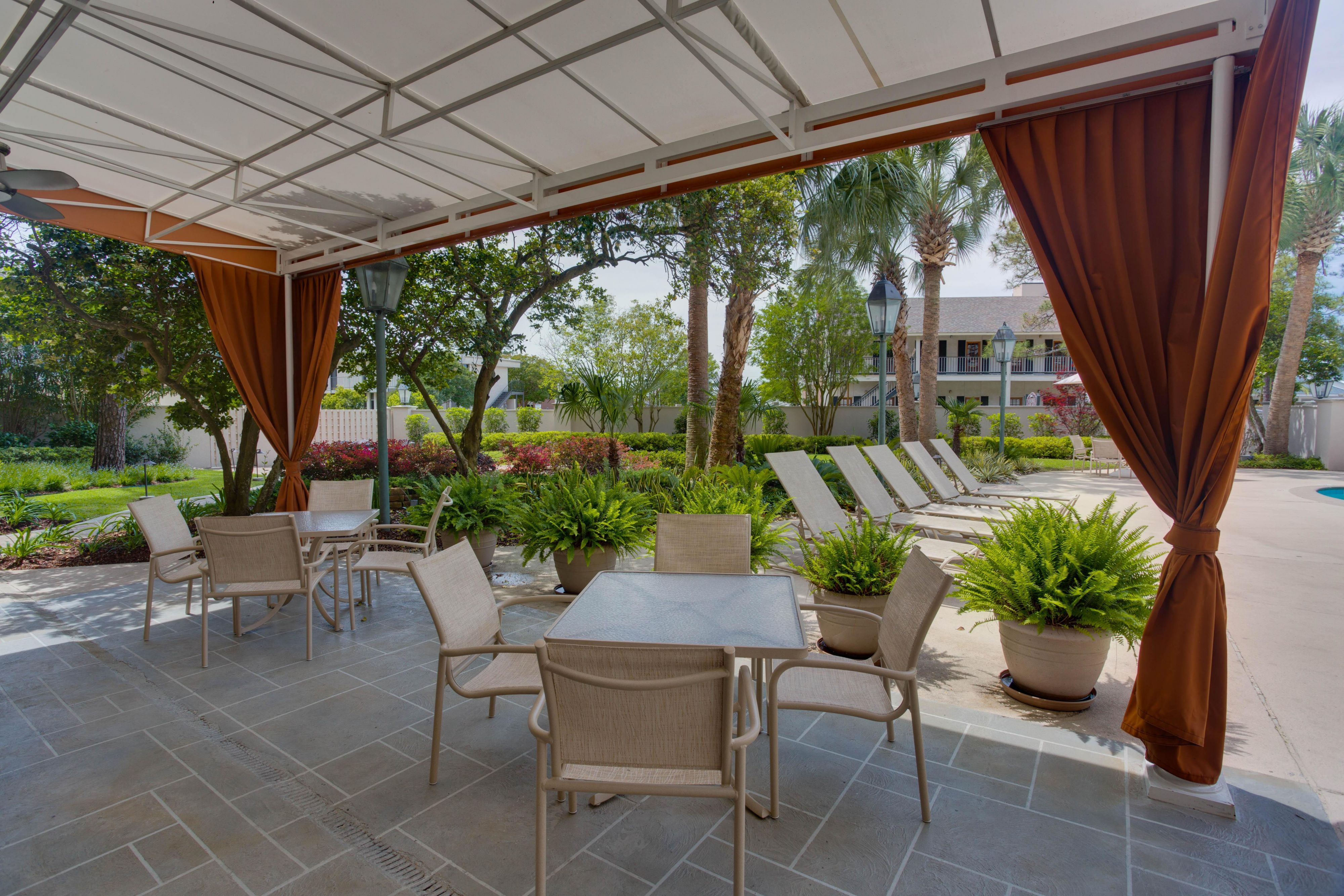 Enjoy the outdoors at our courtyard patio
