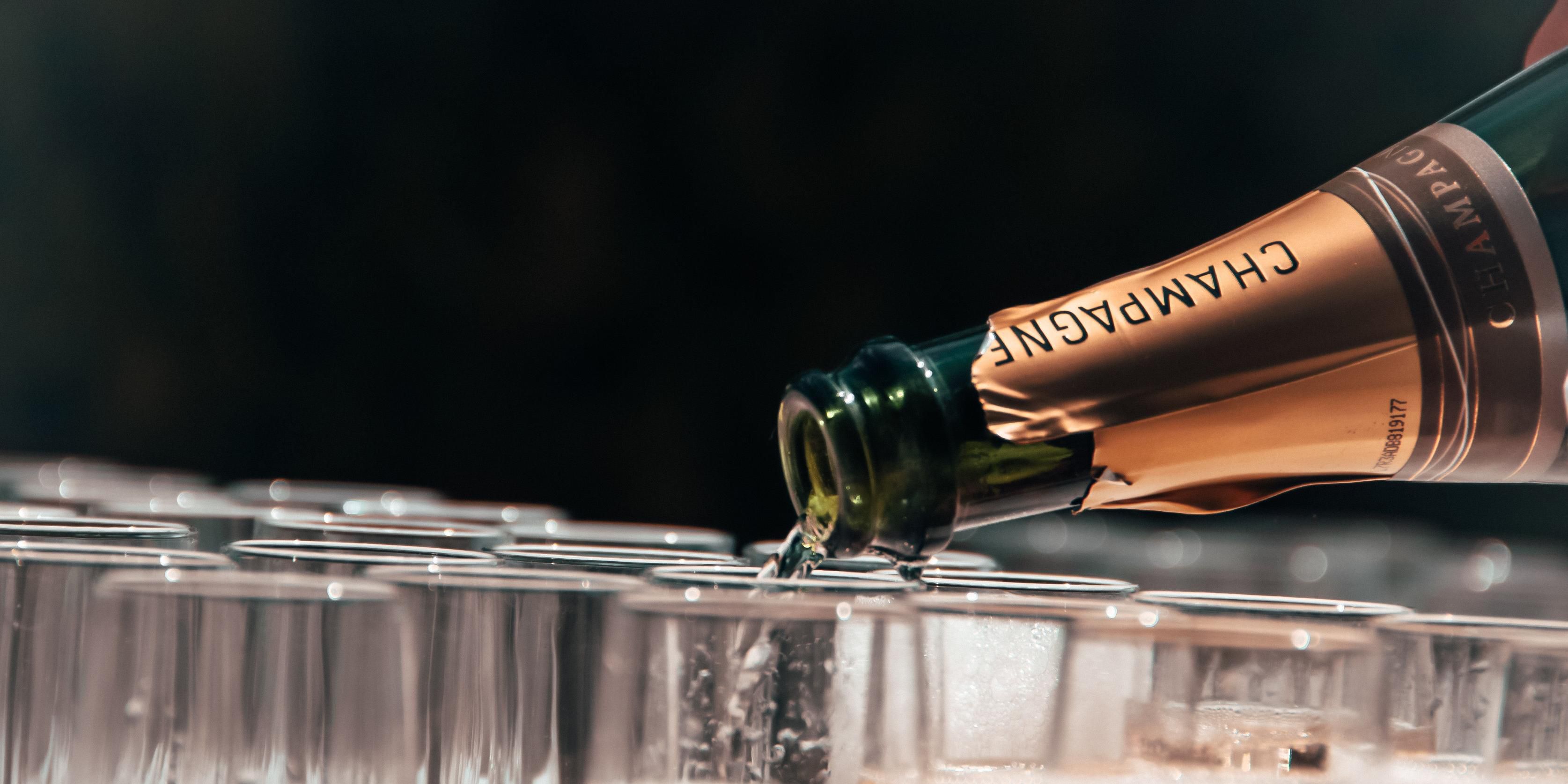 Champagne being poured