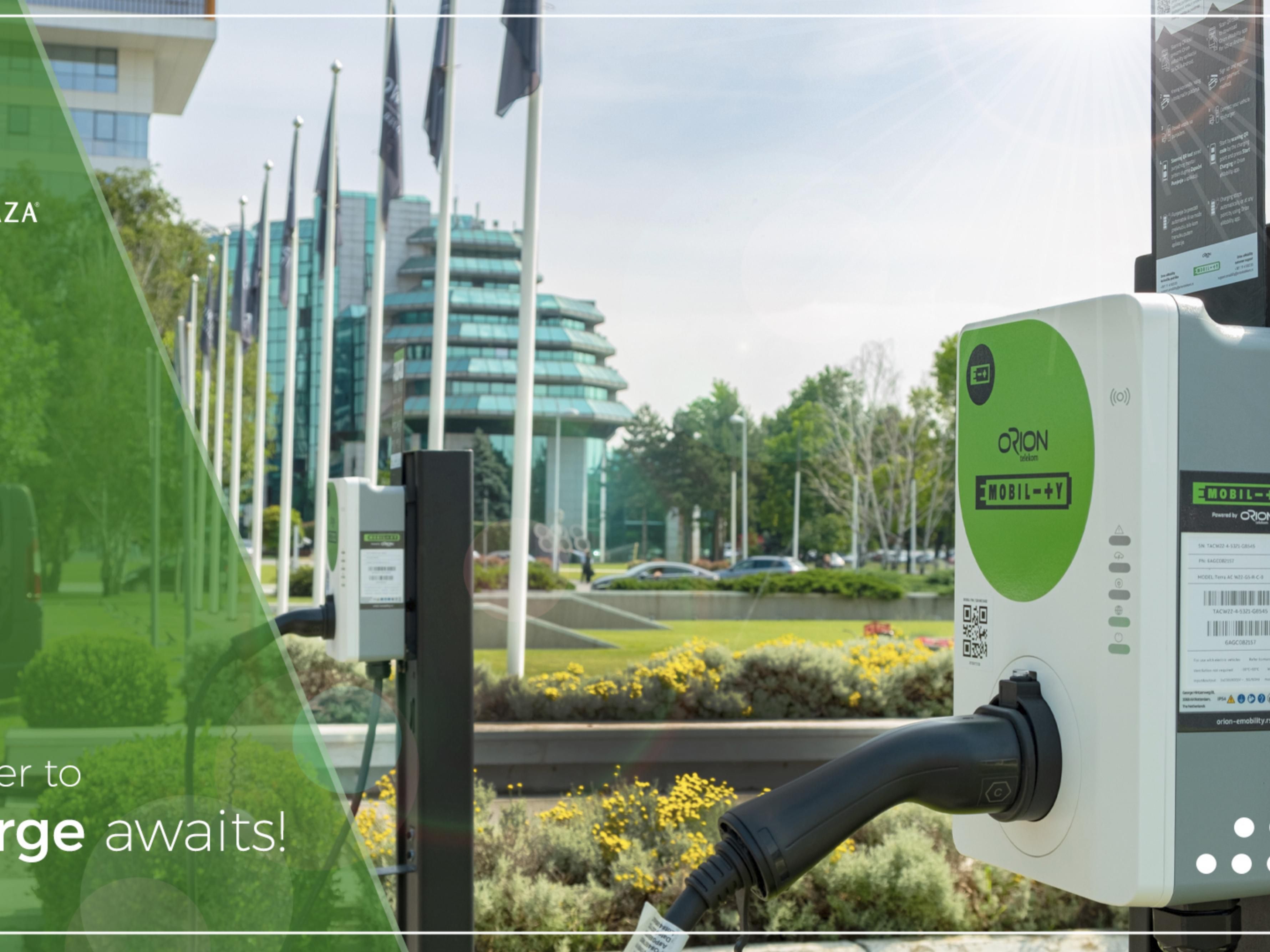 Hotel Car Parking with 3 charge points for electric cars. Maximum charging current is 32 A /charger of 22kW is an optimal solution for electric car owners. Charging is complimentary for our guests.