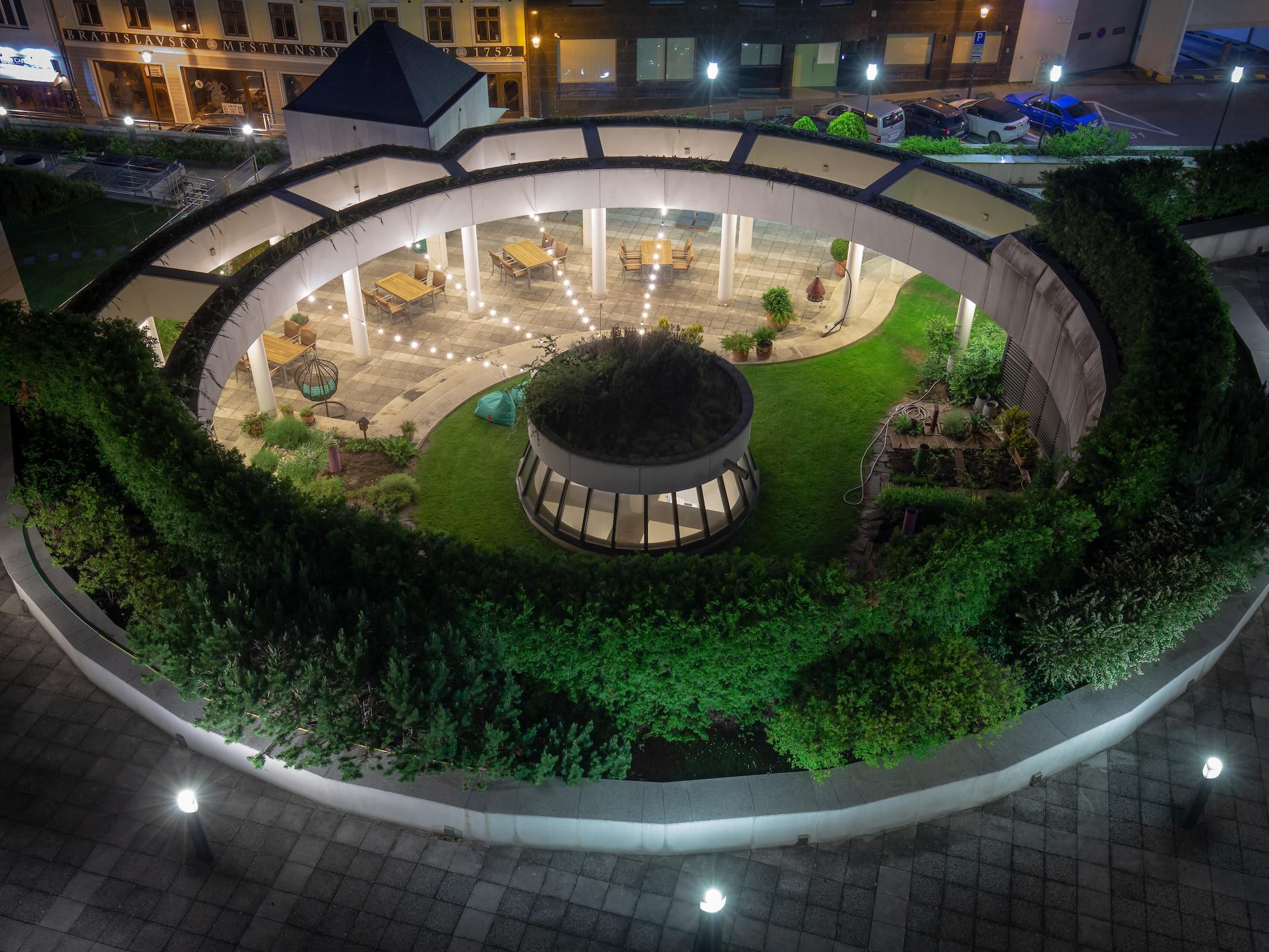 The summer terrace with an herb garden is a unique place in the historic center of Bratislava to enjoy refreshing cocktails or as an excellent background for summer events during the summer season.