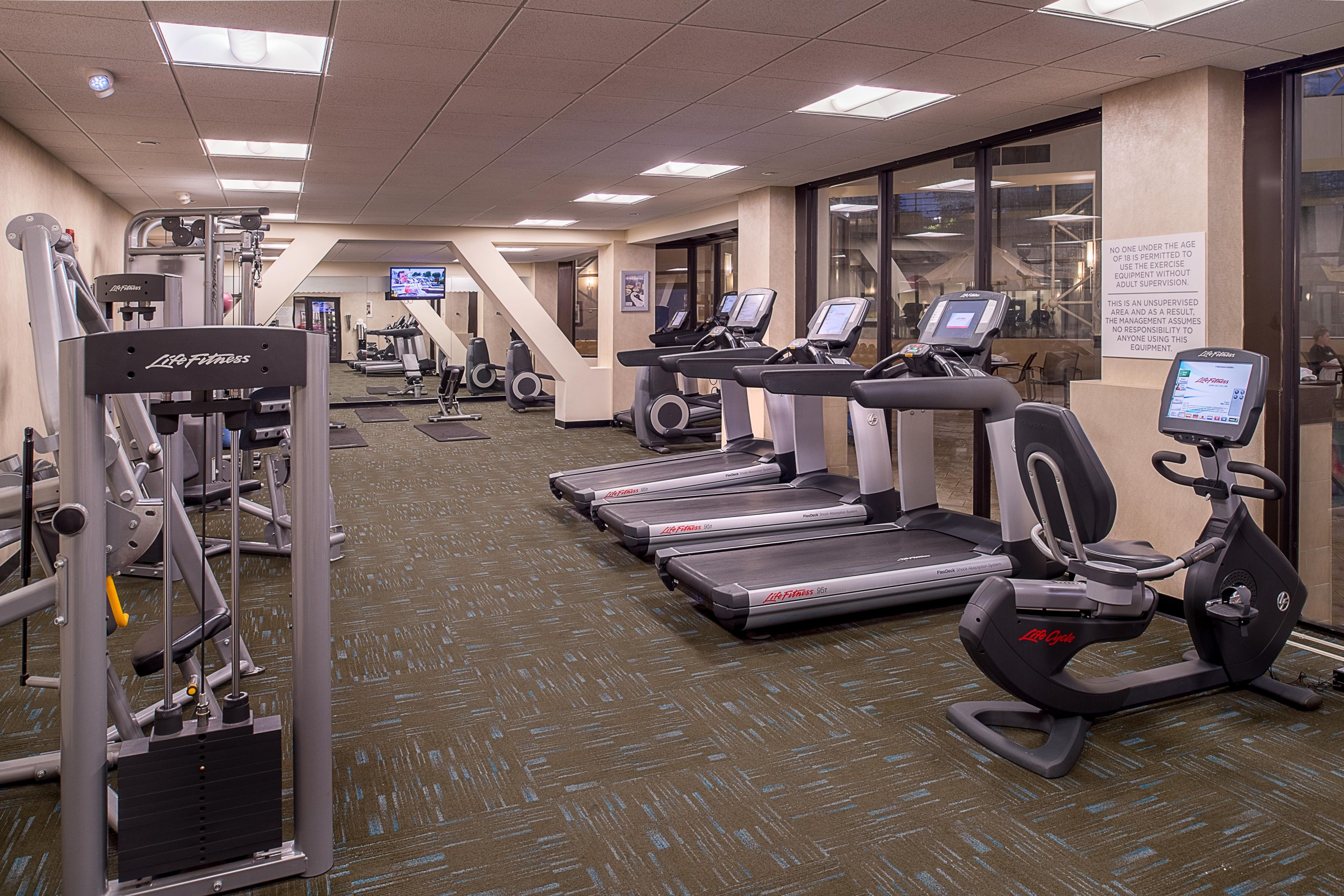 Fitness Center located on the Lower Level