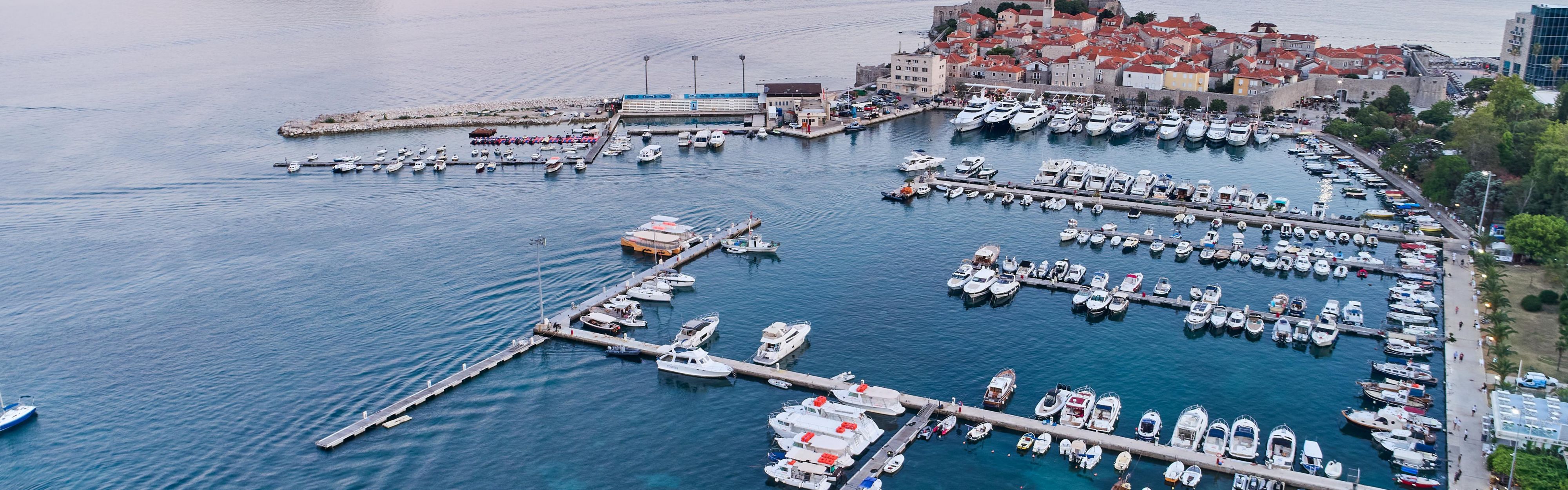 Budva Marina and Adriatic coastline