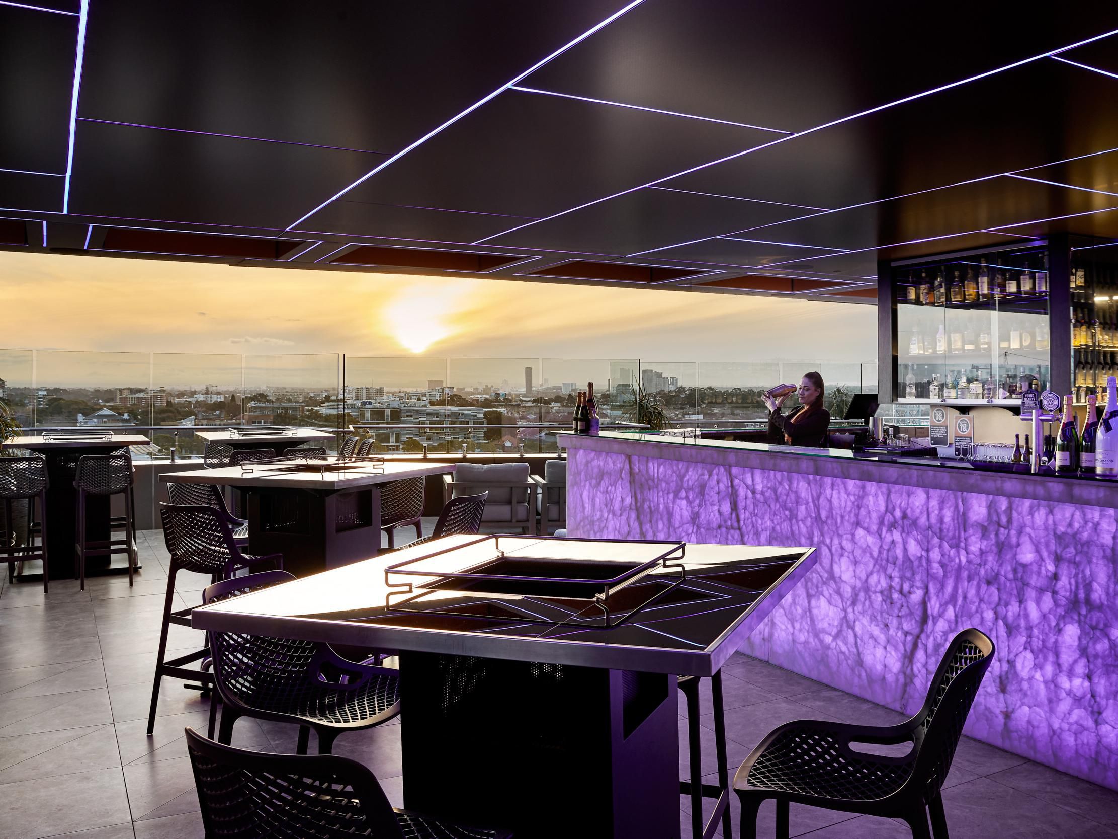 Treat yourself to either the breathtaking sunsets over the blue mountains or simply marvel at the 360° views of the greater Sydney's skyline. ​

SKYE Bar is a premiere location, to see, be seen, party, relax or even stay, as it is located on our rooftop. So as a guest, there is always room in the SKYE.​