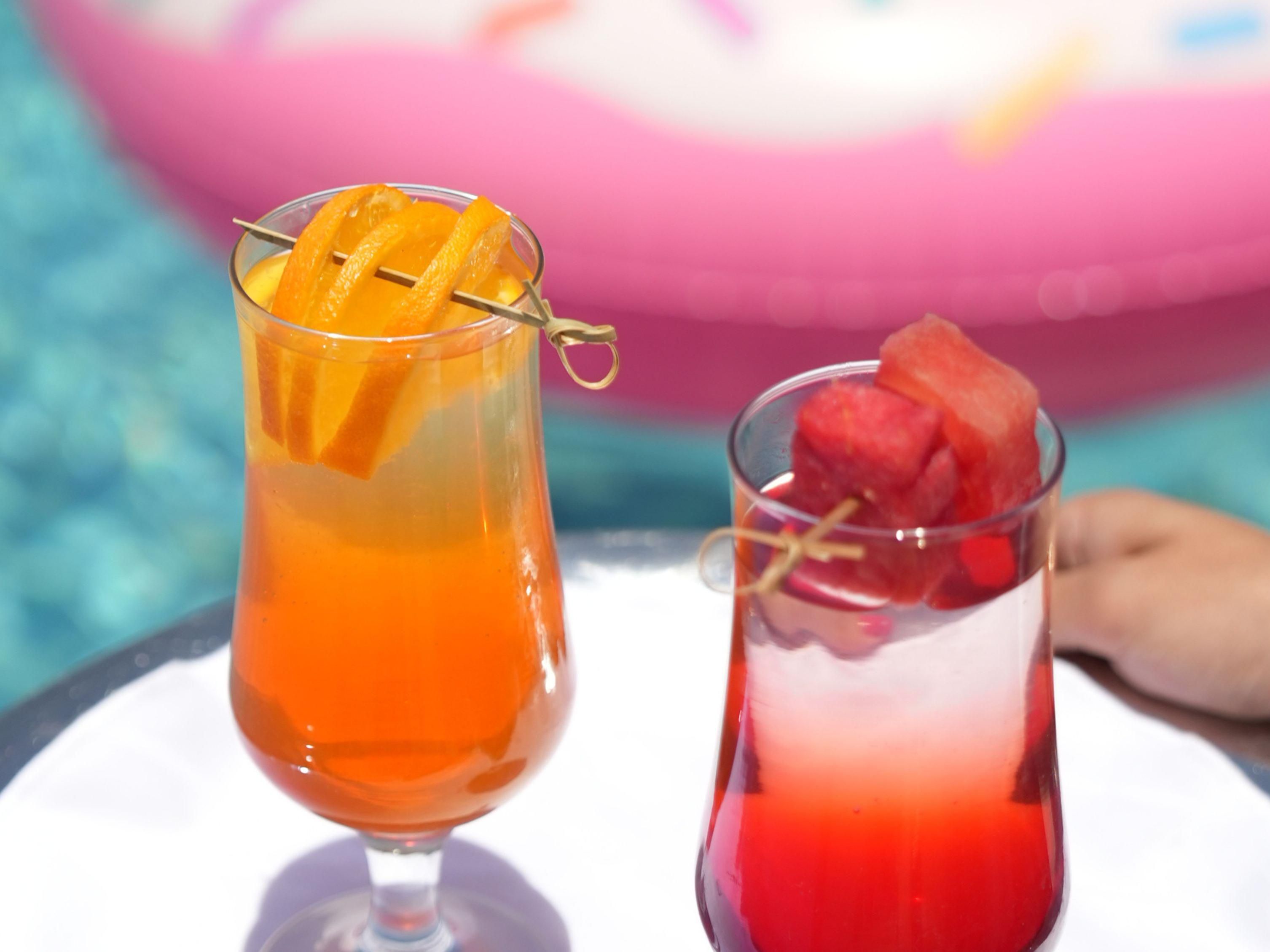 Enjoy signature cocktails and delicious bites from sunrise to sunset by our rooftop, infinity pool