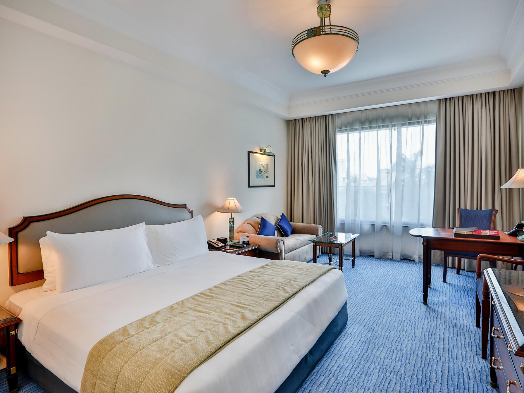 Crowne Plaza Chennai Adyar
Park features 287 spacious and well-appointed rooms and suites for discerning business travellers . Located in the heart of Chennai, our hotel offers a unique on - property experience. To personalise your stay please email ashwin.pm@ihg.com.