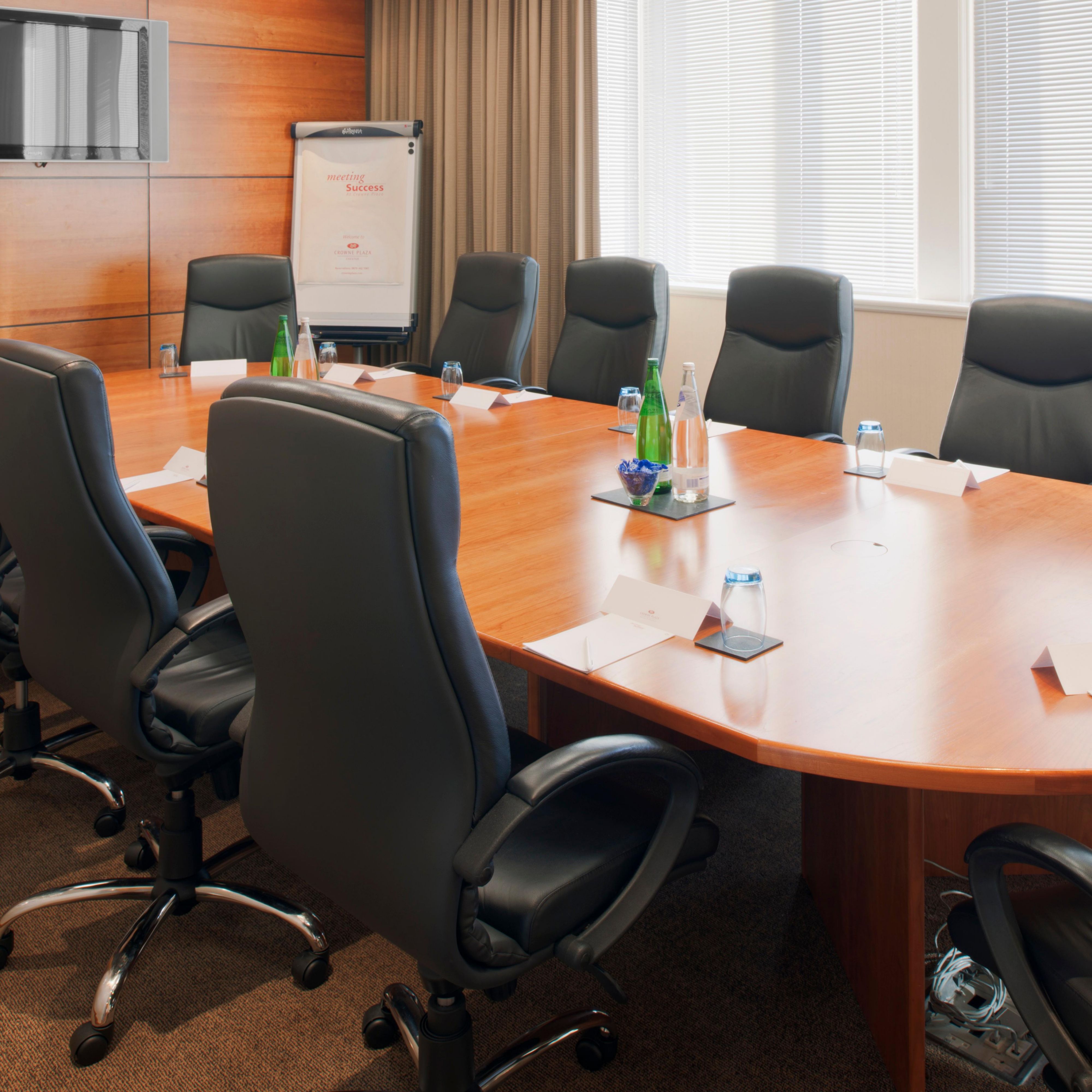 Executive Boardroom with solid oak table and leather chairs