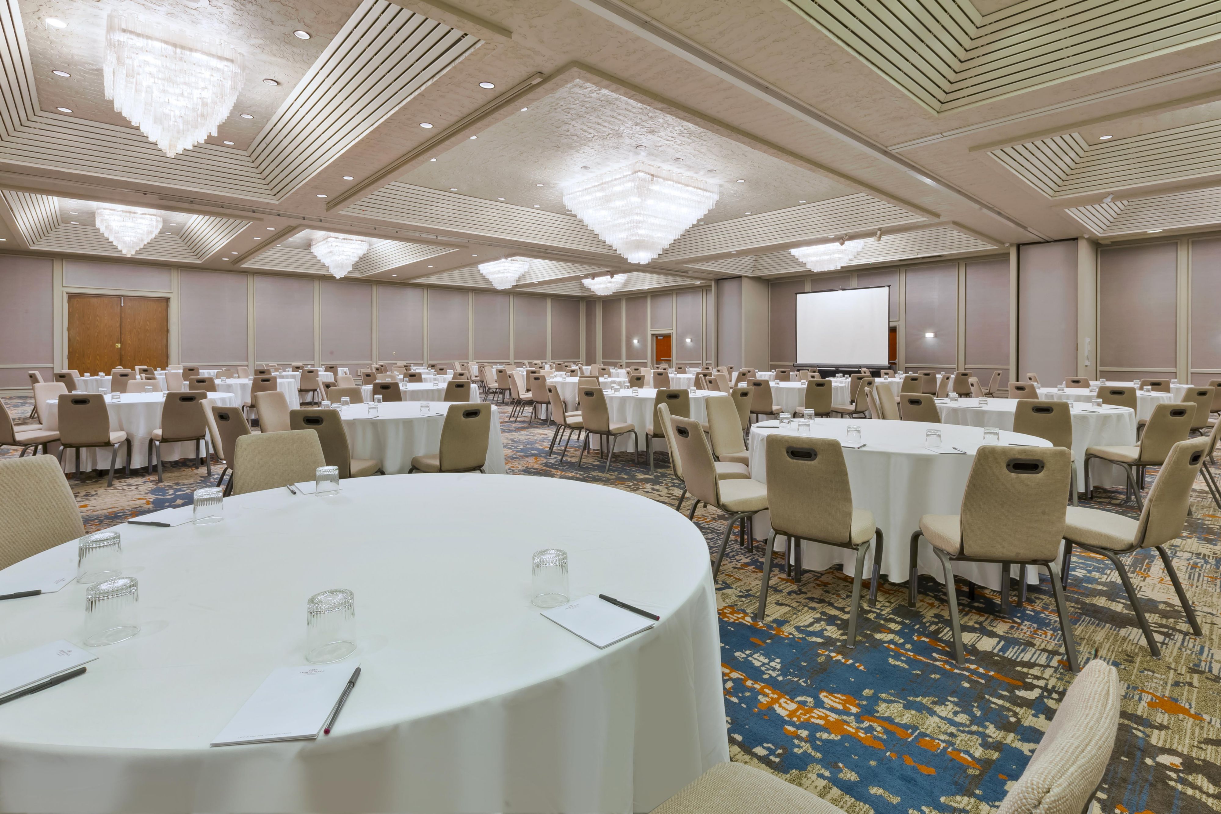 ballroom set up for event