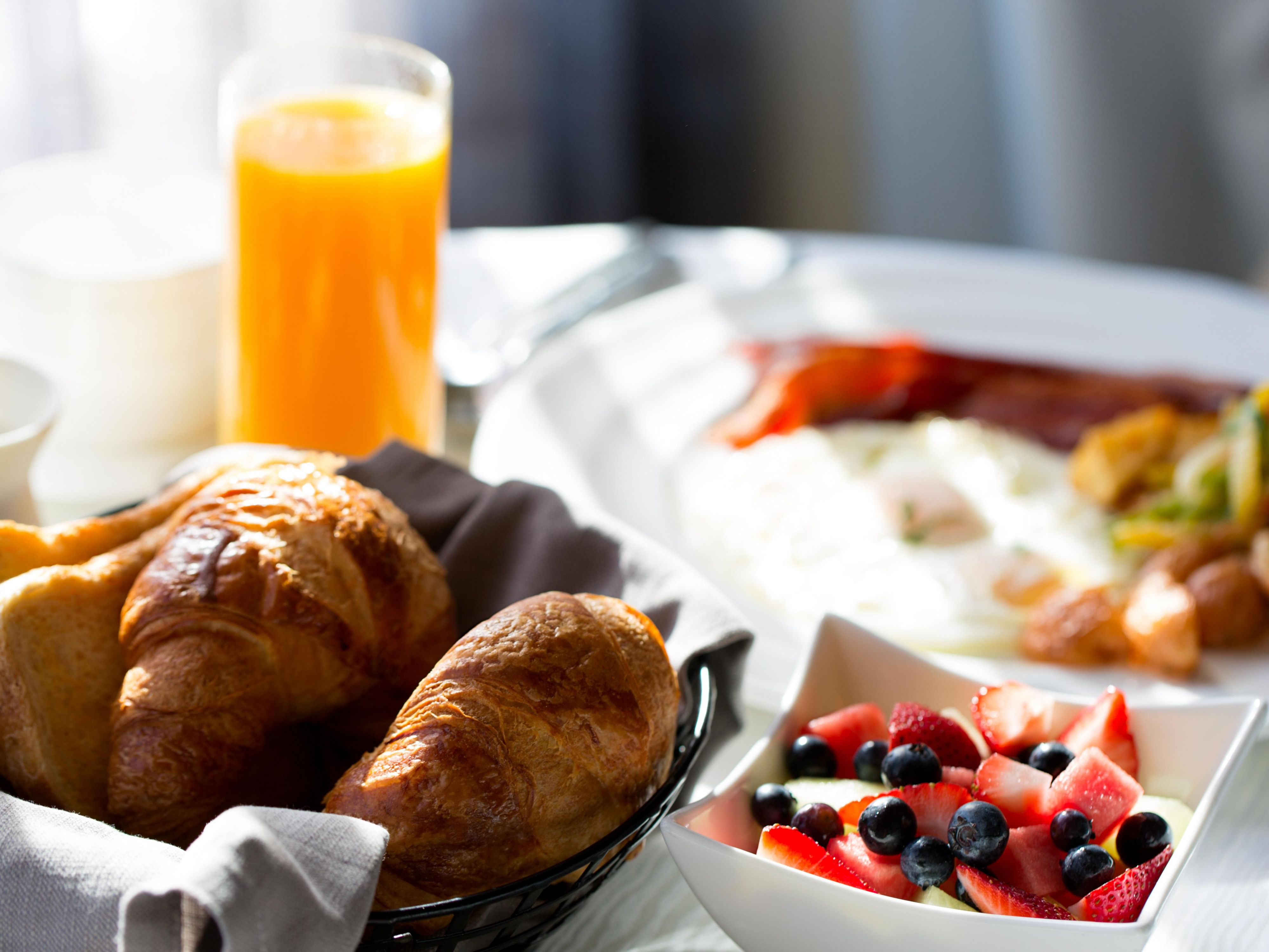 Breakfast display on table