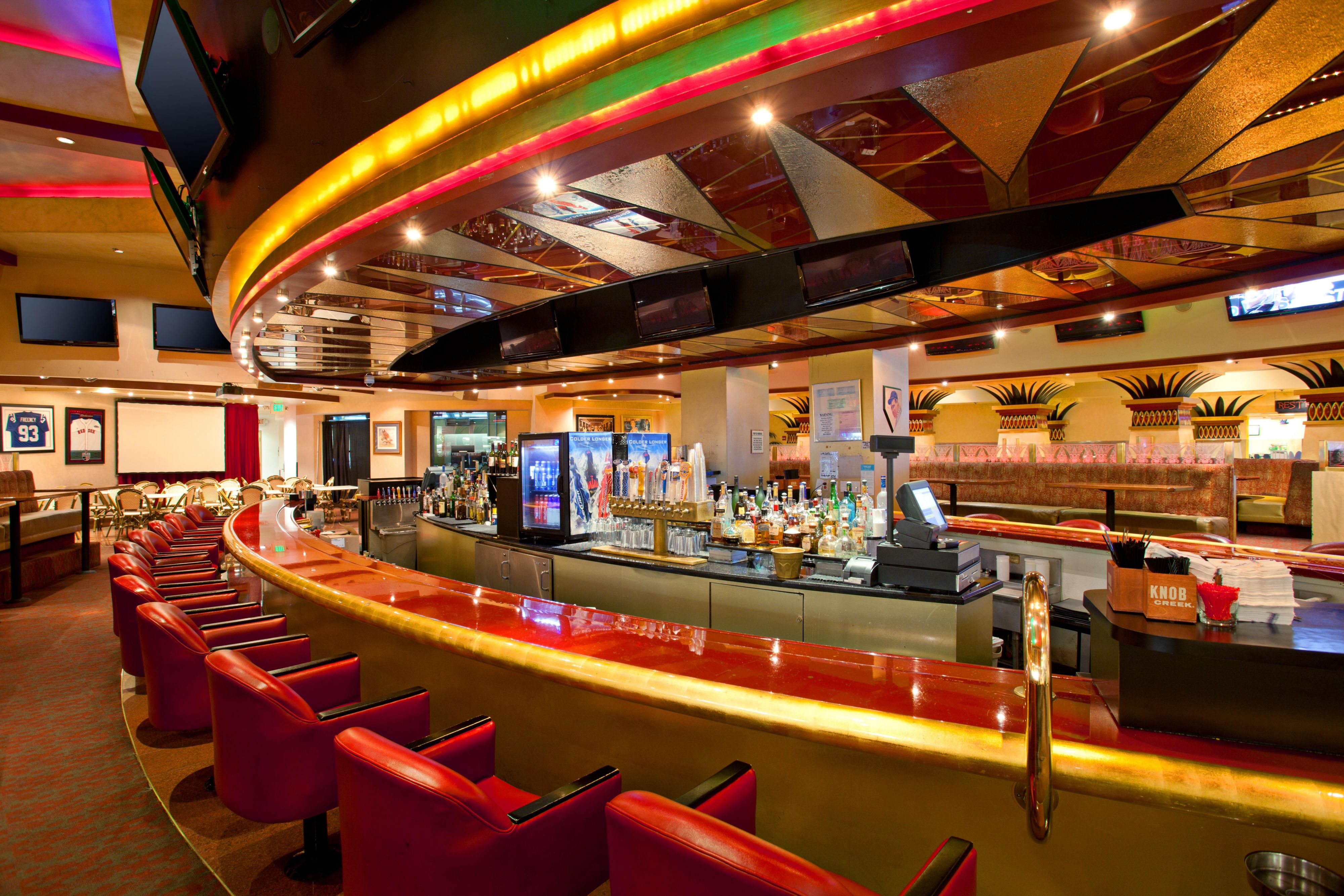 Enjoy the vibe of a sports bar at Arena Sports Bar and Grill