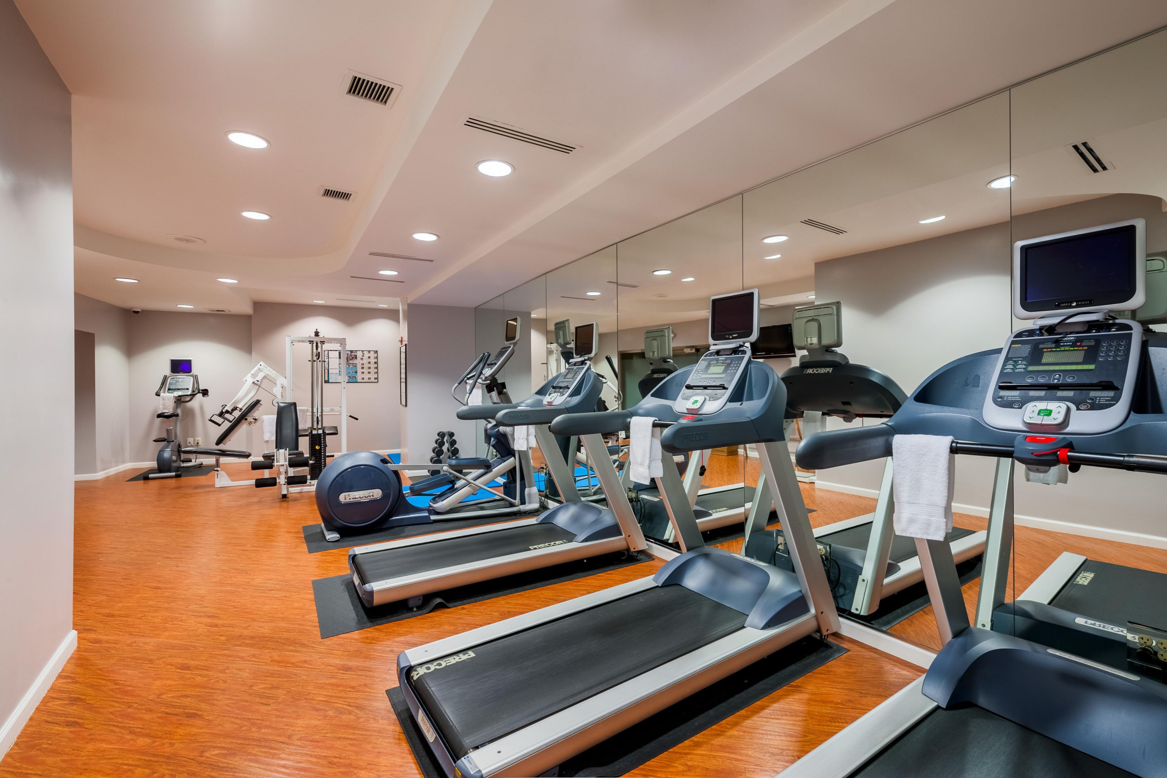 Enjoy a vigorous workout in our fully equipped fitness center