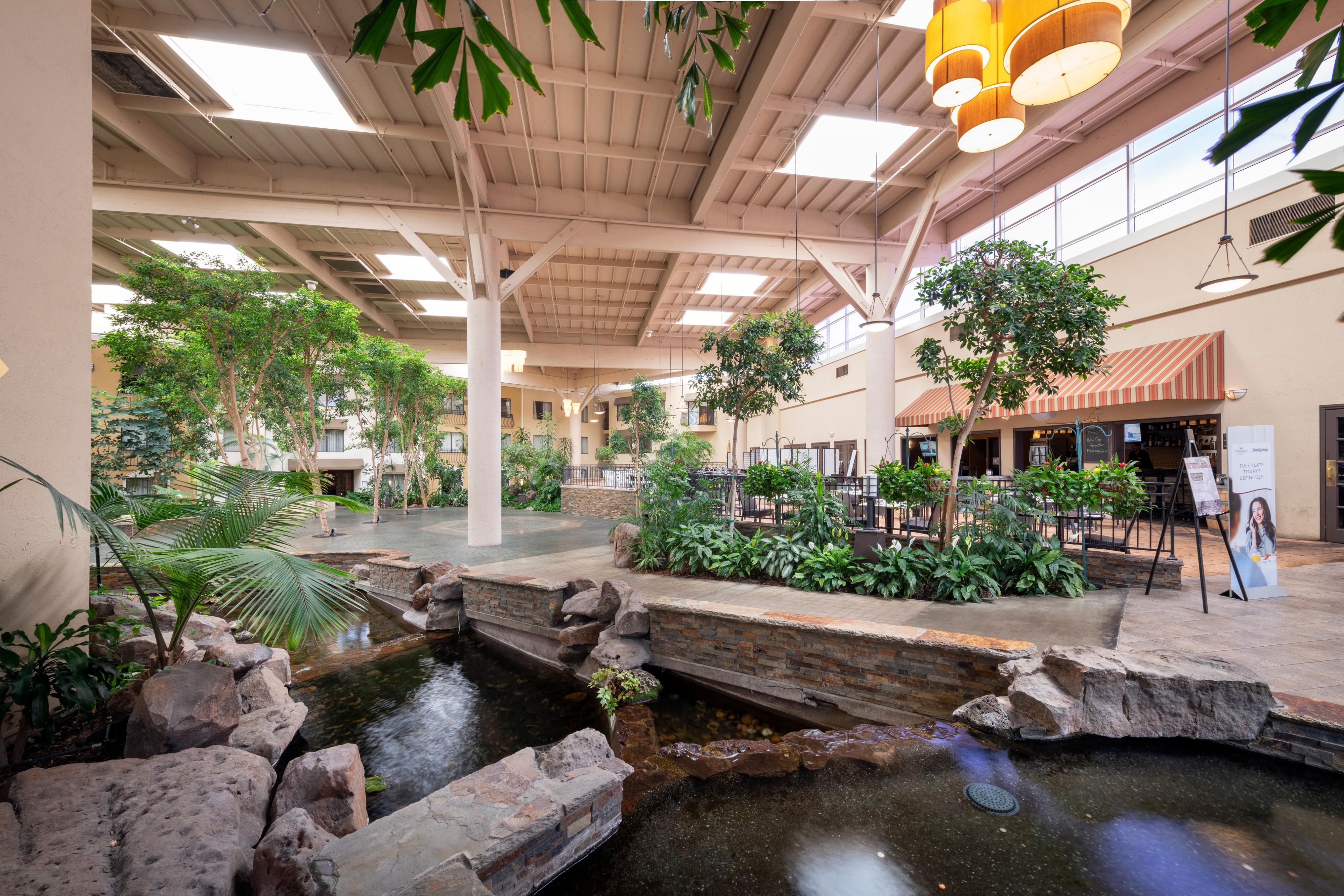 Take in lush greenery in our lobby Atrium