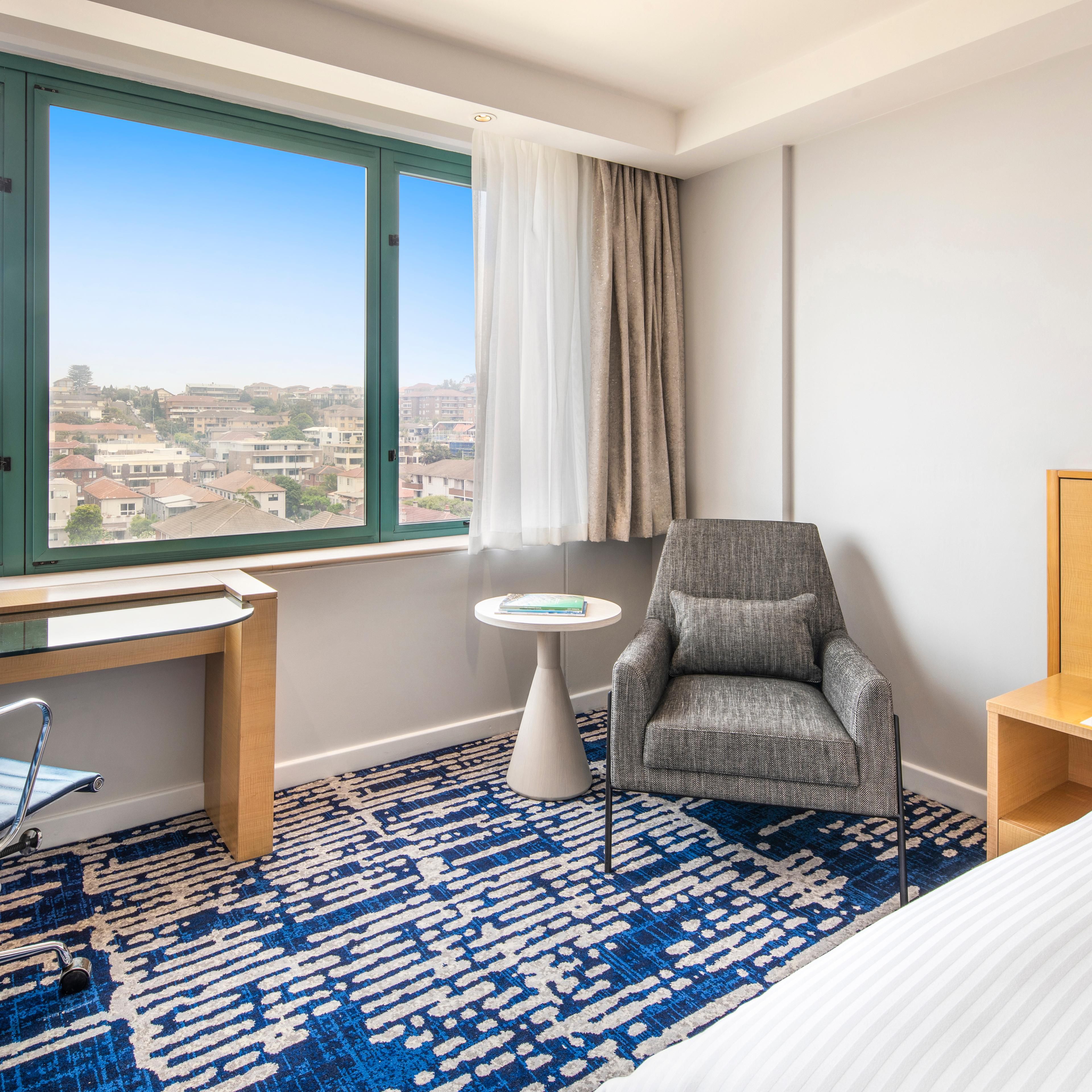 Guest Room with district views over Coogee Village