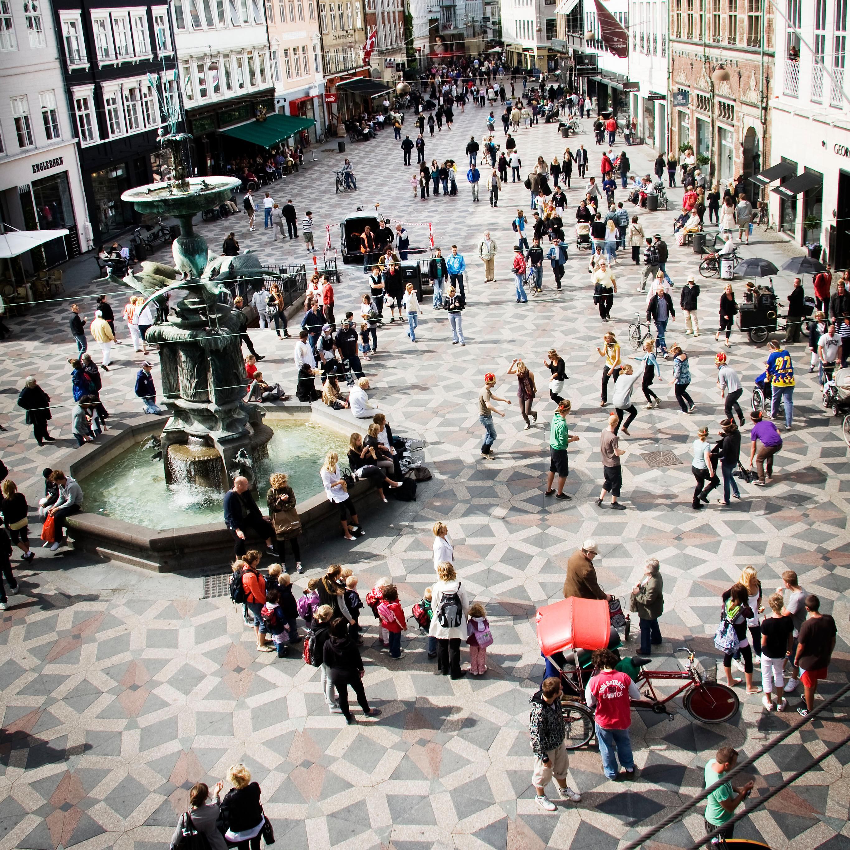 Stroeget is the main shopping street of Copenhagen