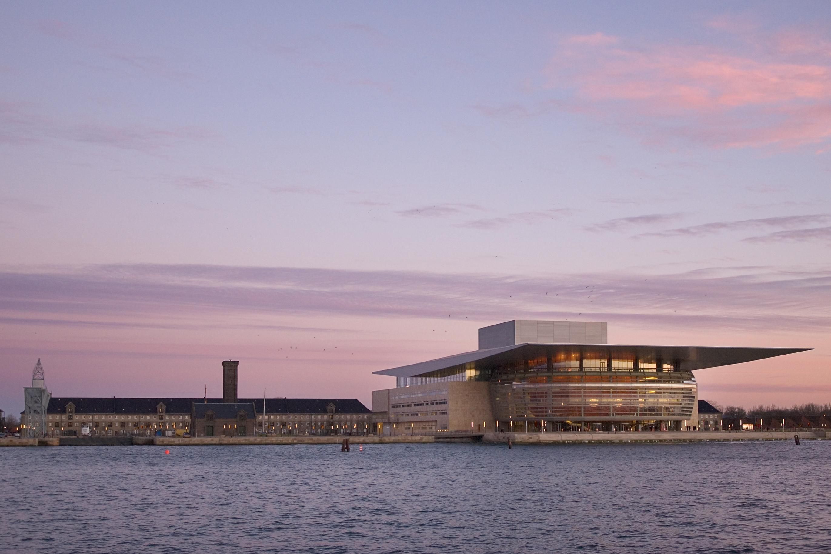Uitzicht op het operagebouw in Kopenhagen
