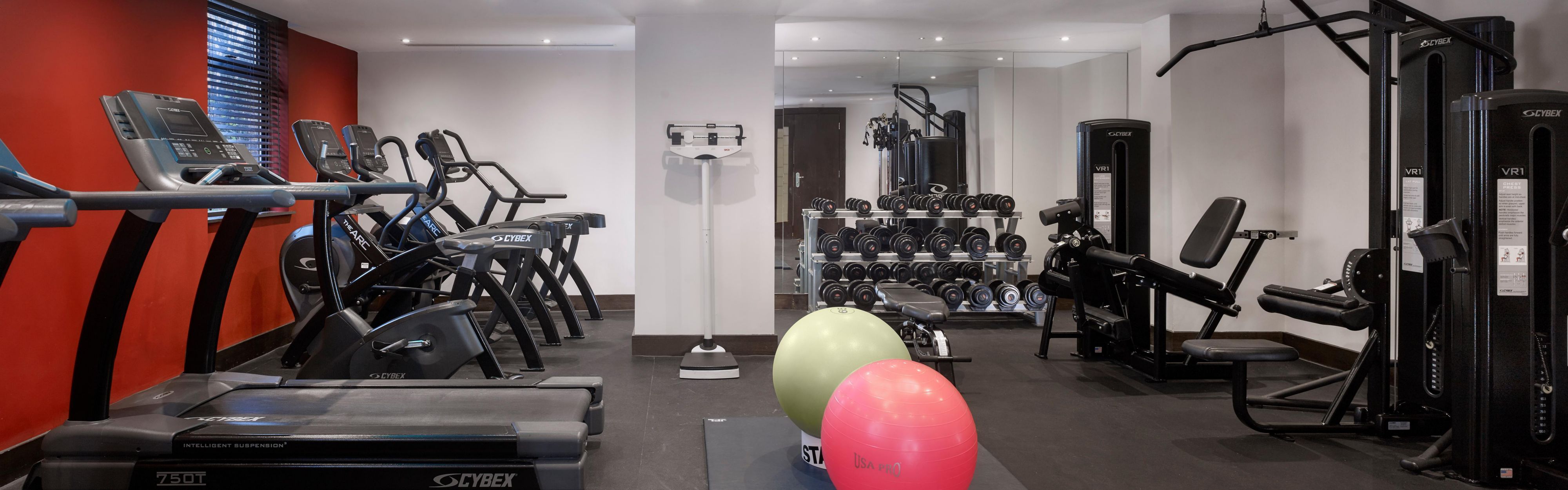 It's not all about business! Work out and destress in our 24hr gym
