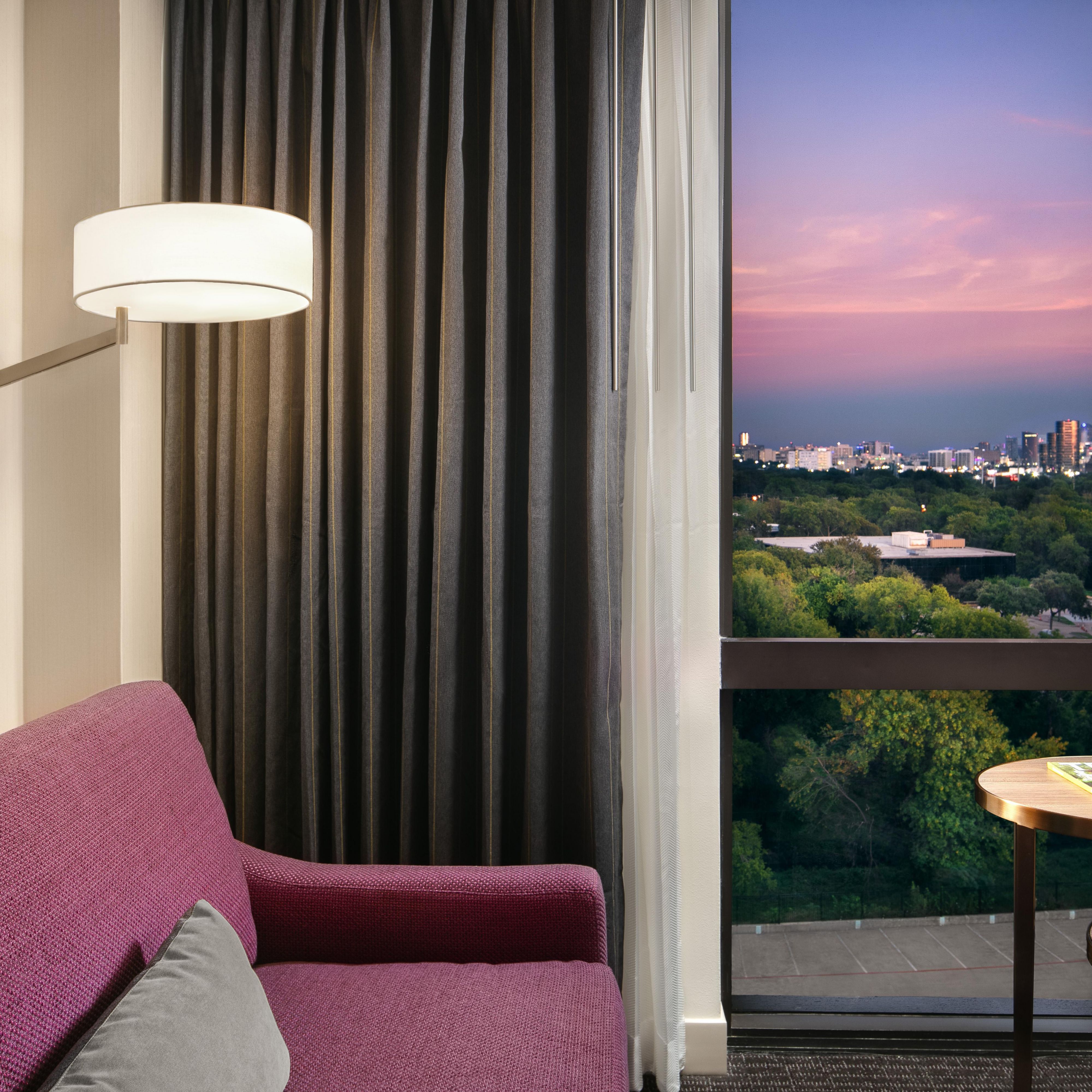 Reserve a city view guest room for stunning skyline views.