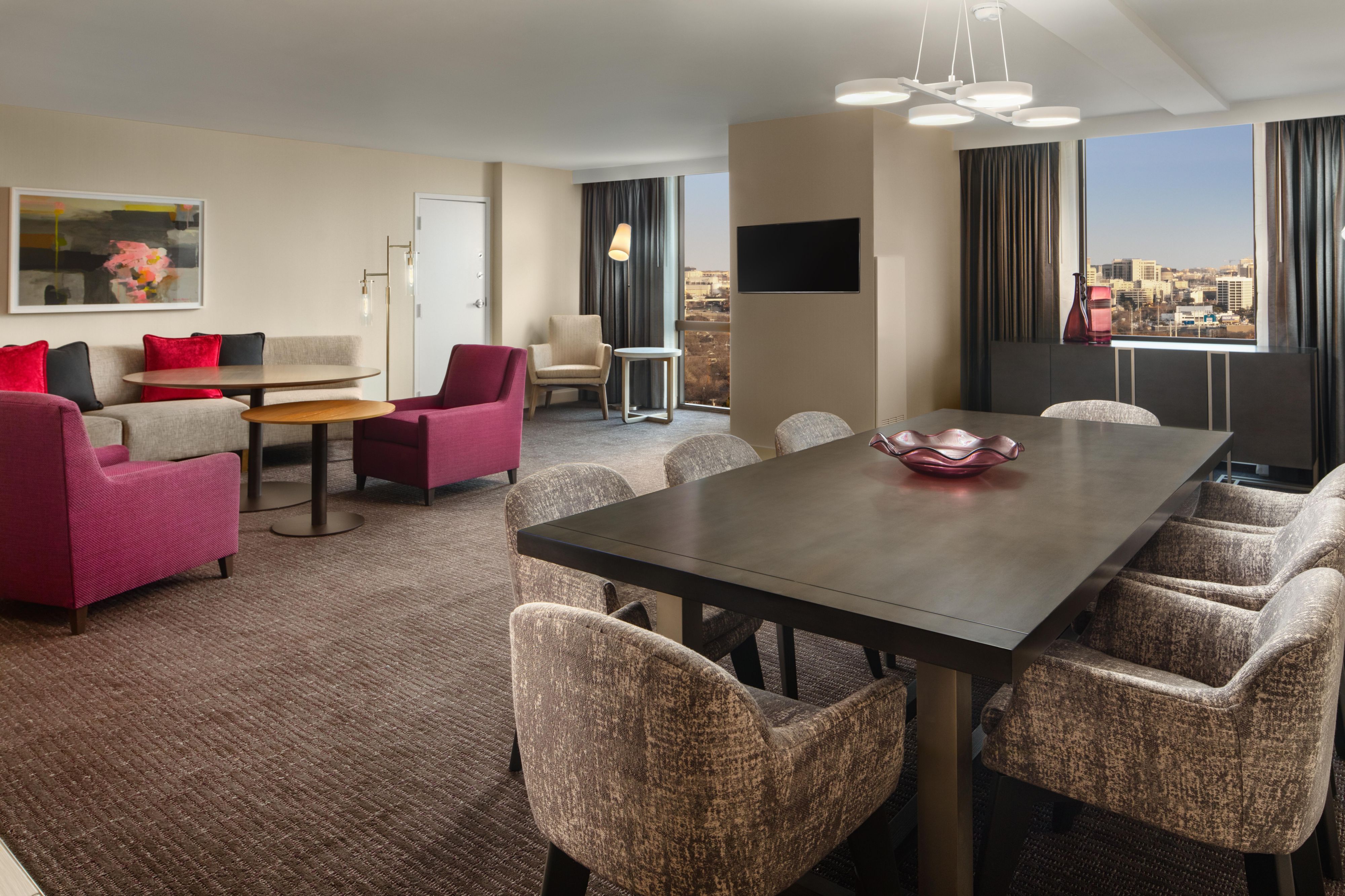 Feel at home in our one-bedroom suites with separate living areas.