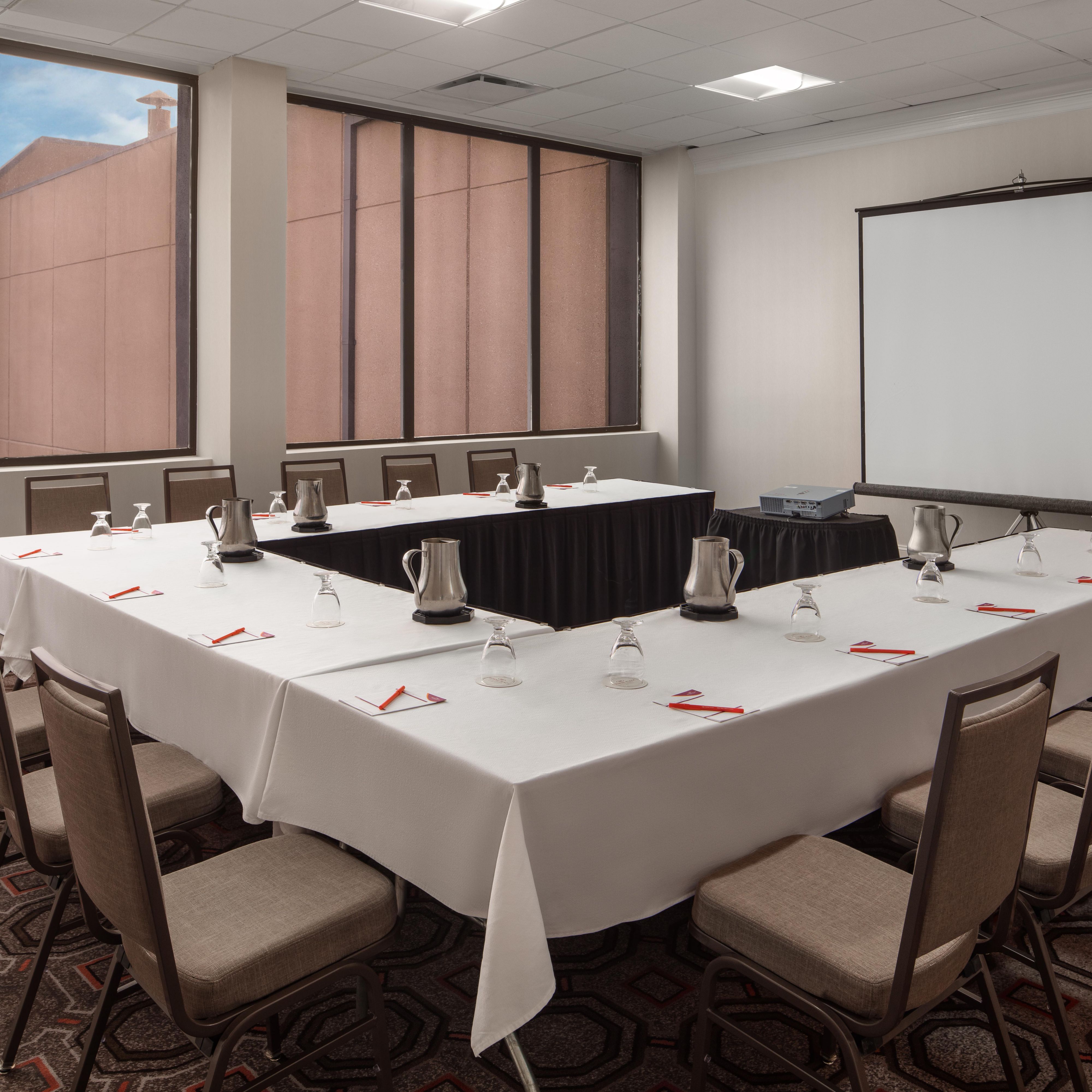 Host a business meeting during your stay at our Dallas hotel. 