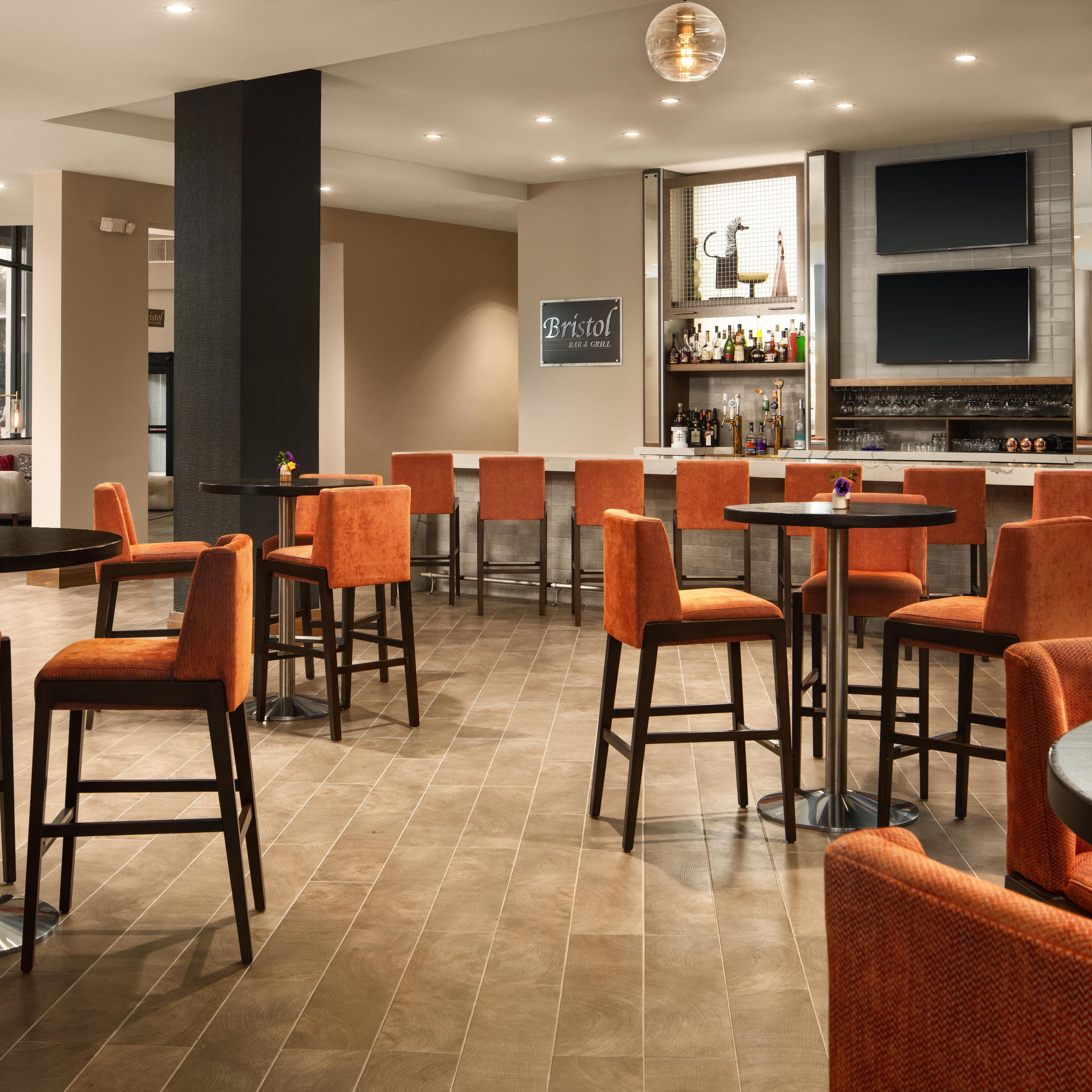 Enjoy specialty drinks and light bites in our bar seating area.