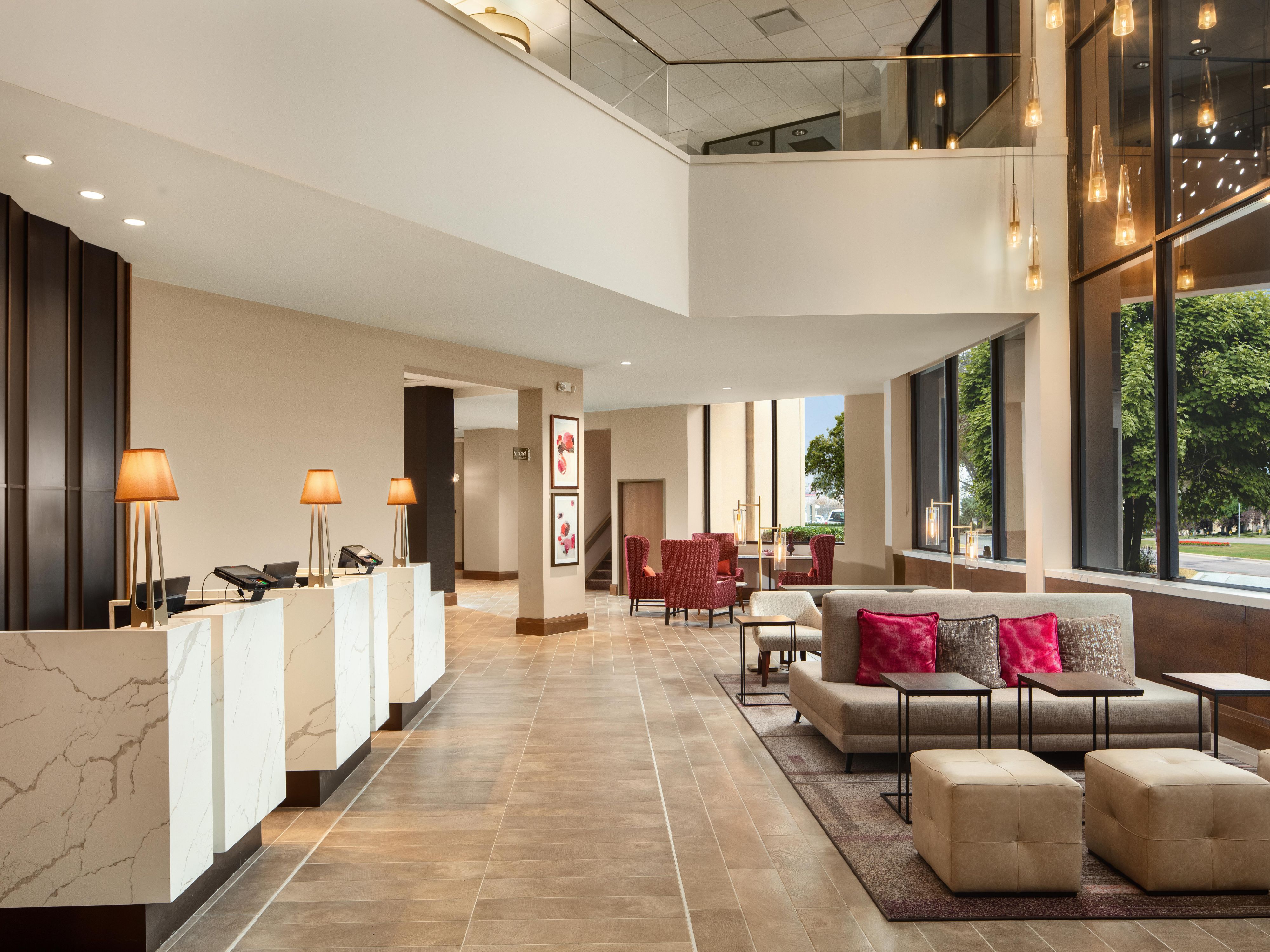 Our reimagined hotel boasts beautiful new guest rooms, common spaces, amenities and a signature restaurant + bar, providing the perfect destination to relax and recharge. A contemporary design combined with wide-open spaces offers guests the ideal escape for work or play. Book your stay today to experience the new Crowne Plaza Dallas Market Center.